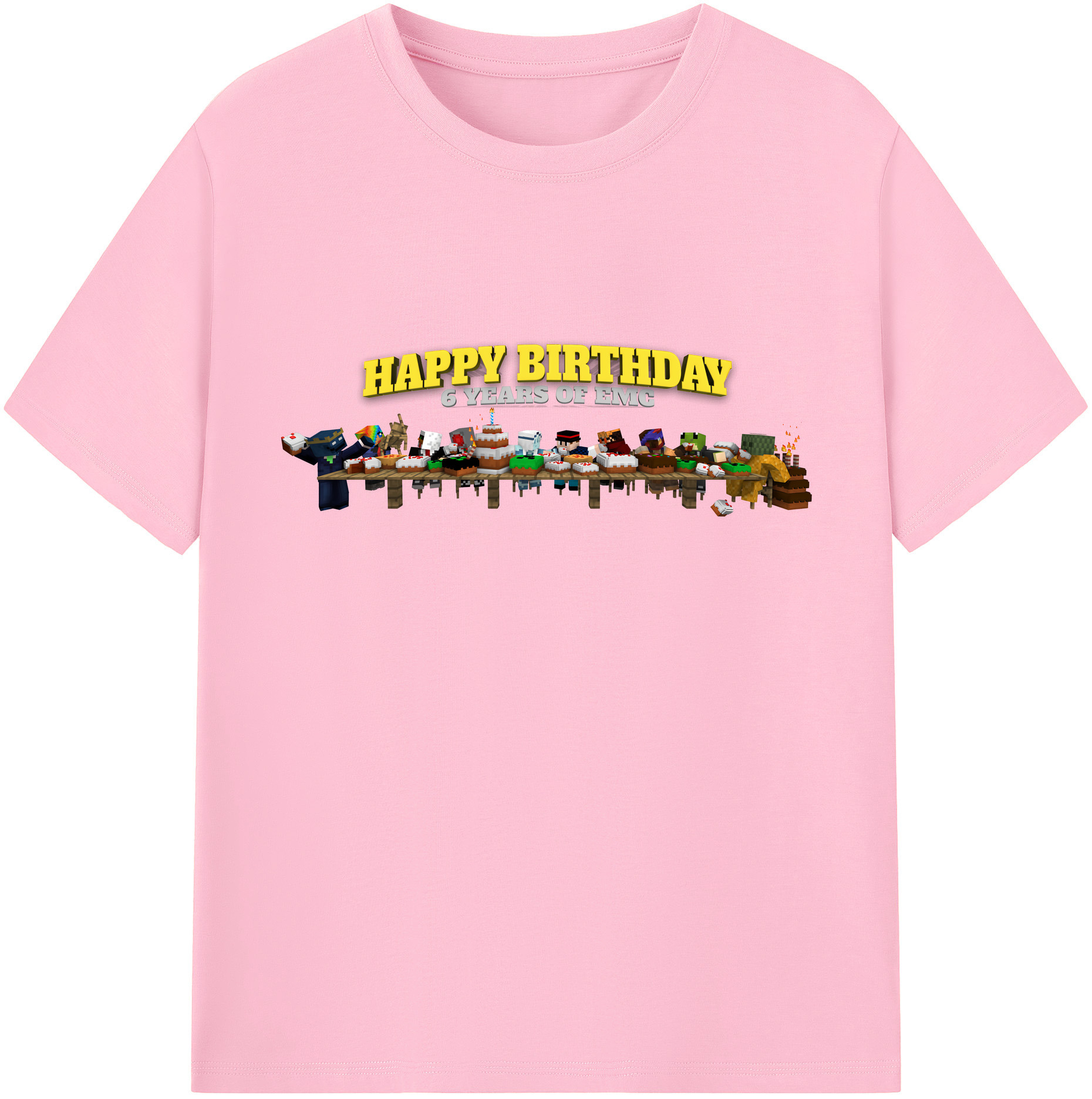 （画像用） マインクラフト ブロックの世界 Minecraft MC Block world 綿100％半袖Tシャツ（フロントプリント）