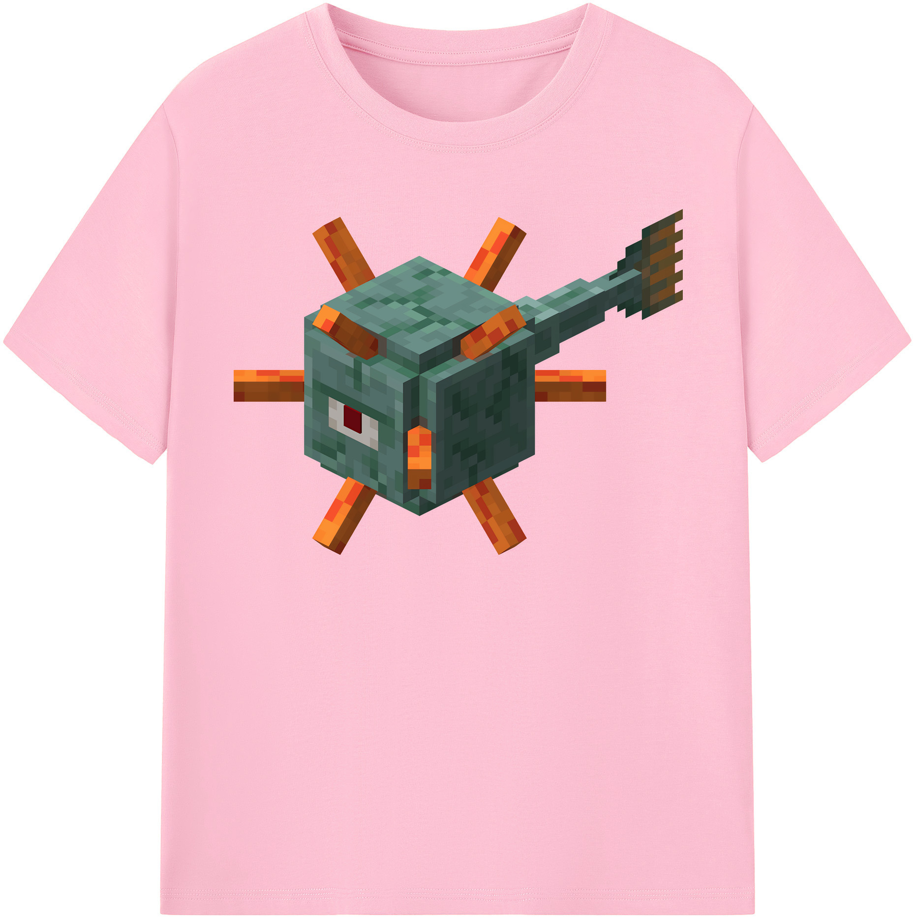 （画像用） マインクラフト ブロックの世界 Minecraft MC Block world 綿100％半袖Tシャツ（フロントプリント）
