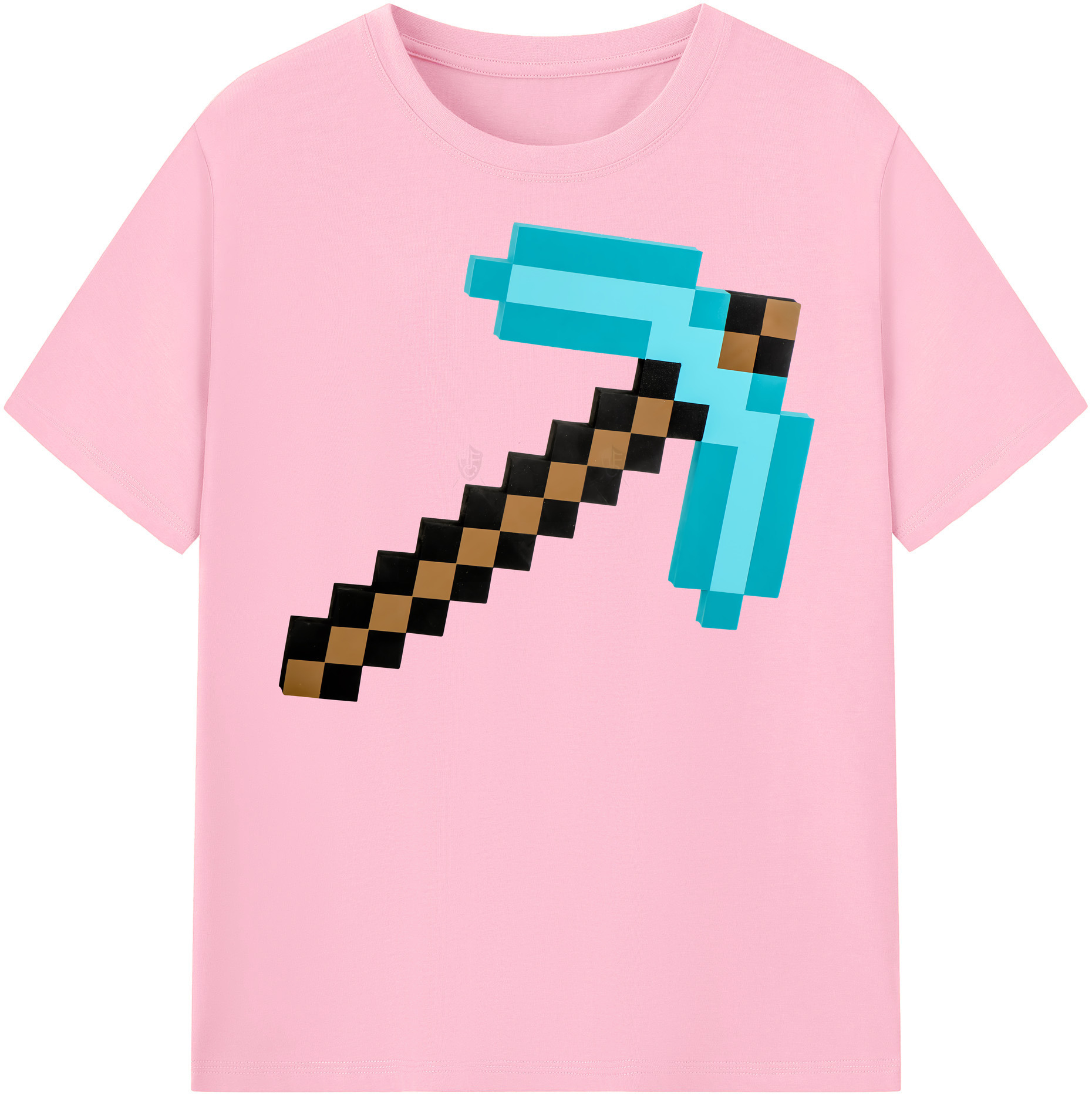 （画像用） マインクラフト ブロックの世界 Minecraft MC Block world 綿100％半袖Tシャツ（フロントプリント）