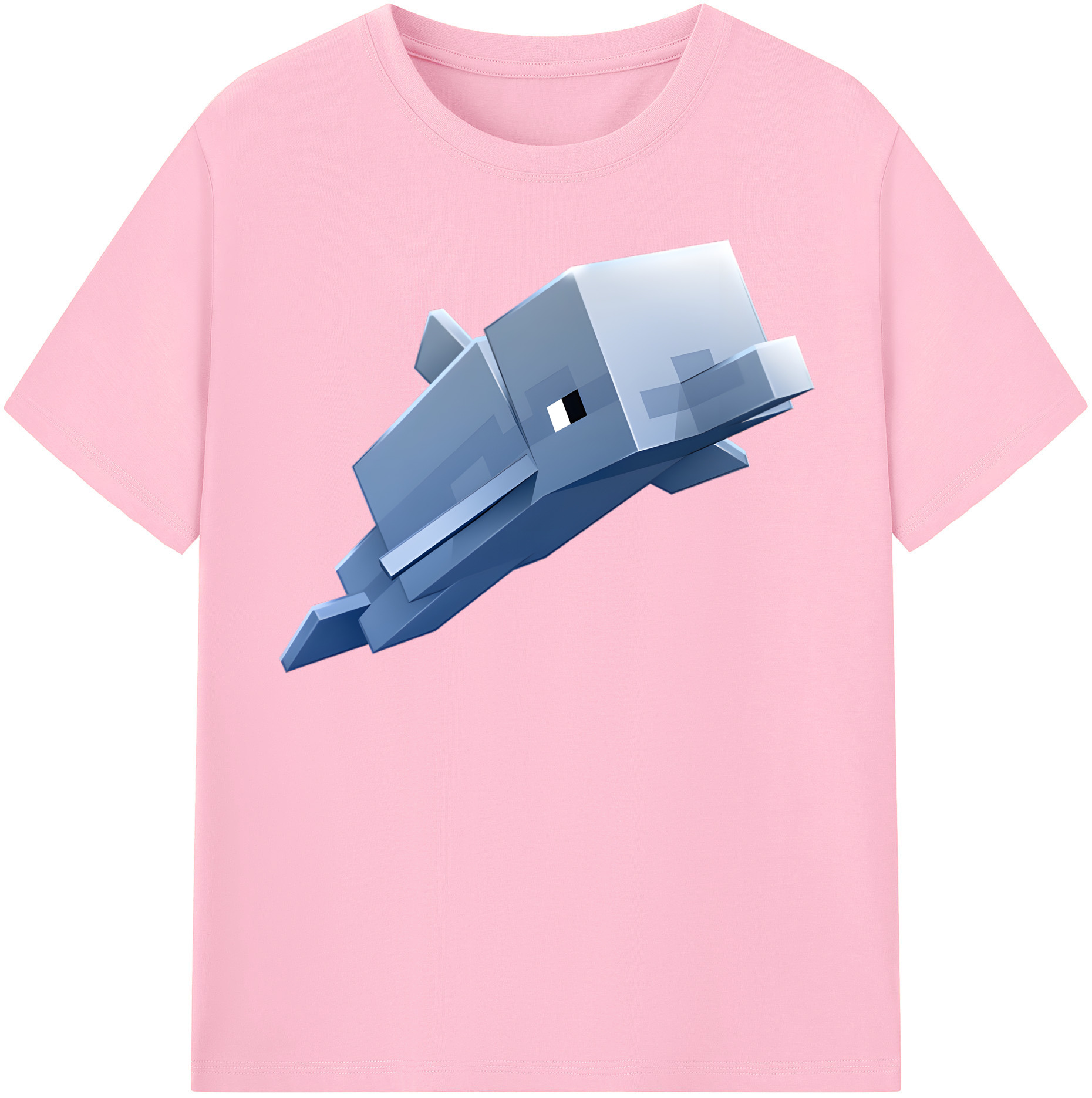 （画像用） マインクラフト ブロックの世界 Minecraft MC Block world 綿100％半袖Tシャツ（フロントプリント）