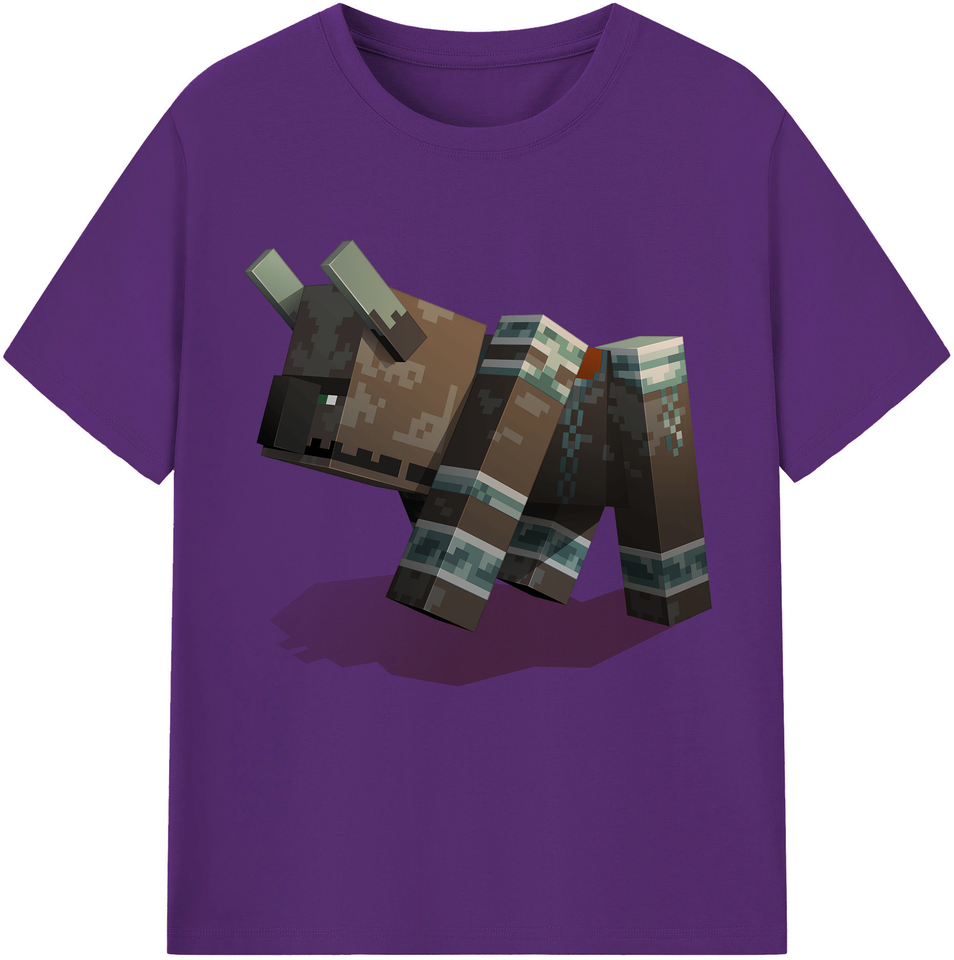 （画像用） マインクラフト ブロックの世界 Minecraft MC Block world 綿100％半袖Tシャツ（フロントプリント）