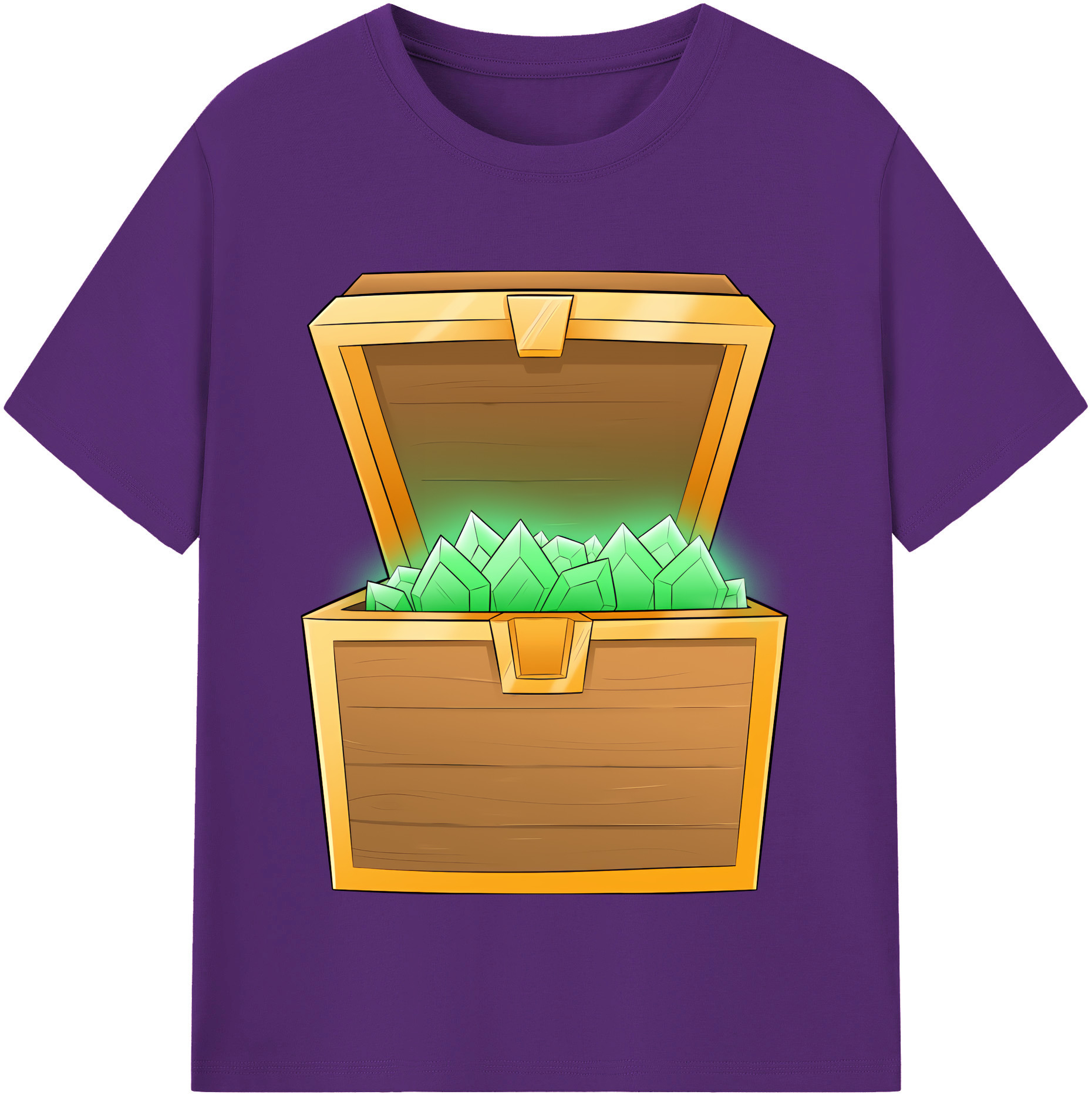 （画像用） マインクラフト ブロックの世界 Minecraft MC Block world 綿100％半袖Tシャツ（フロントプリント）