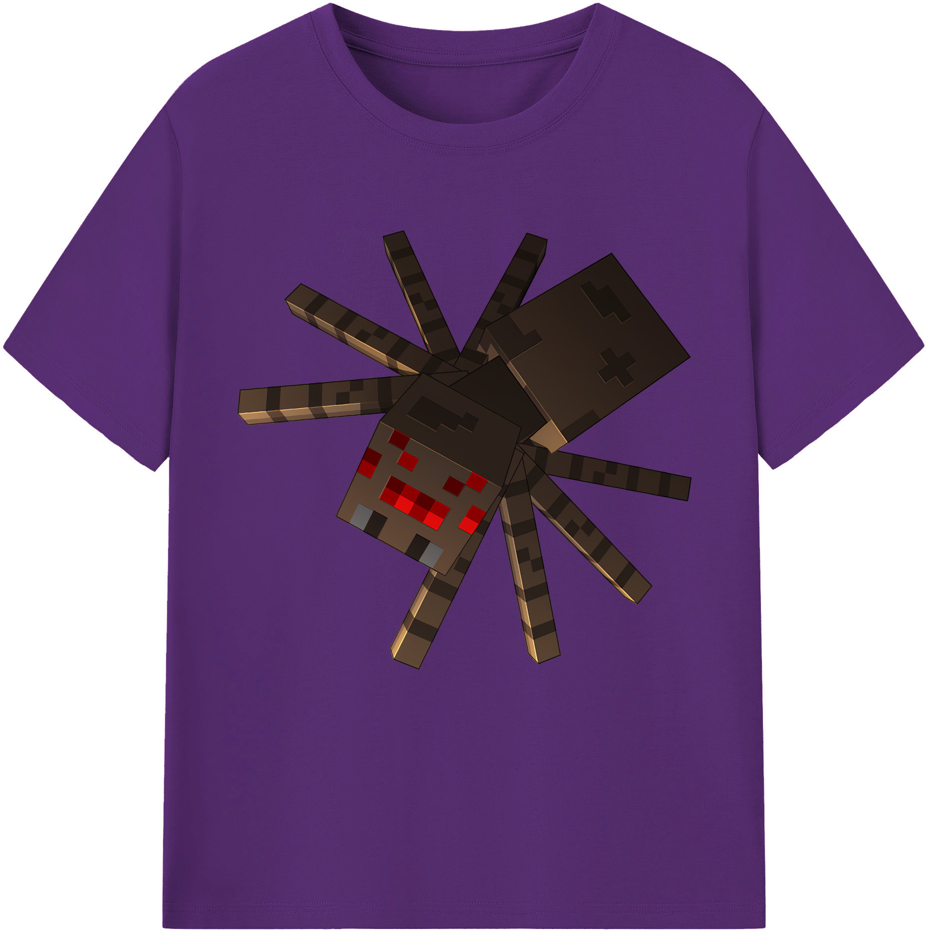 （画像用） マインクラフト ブロックの世界 Minecraft MC Block world 綿100％半袖Tシャツ（フロントプリント）