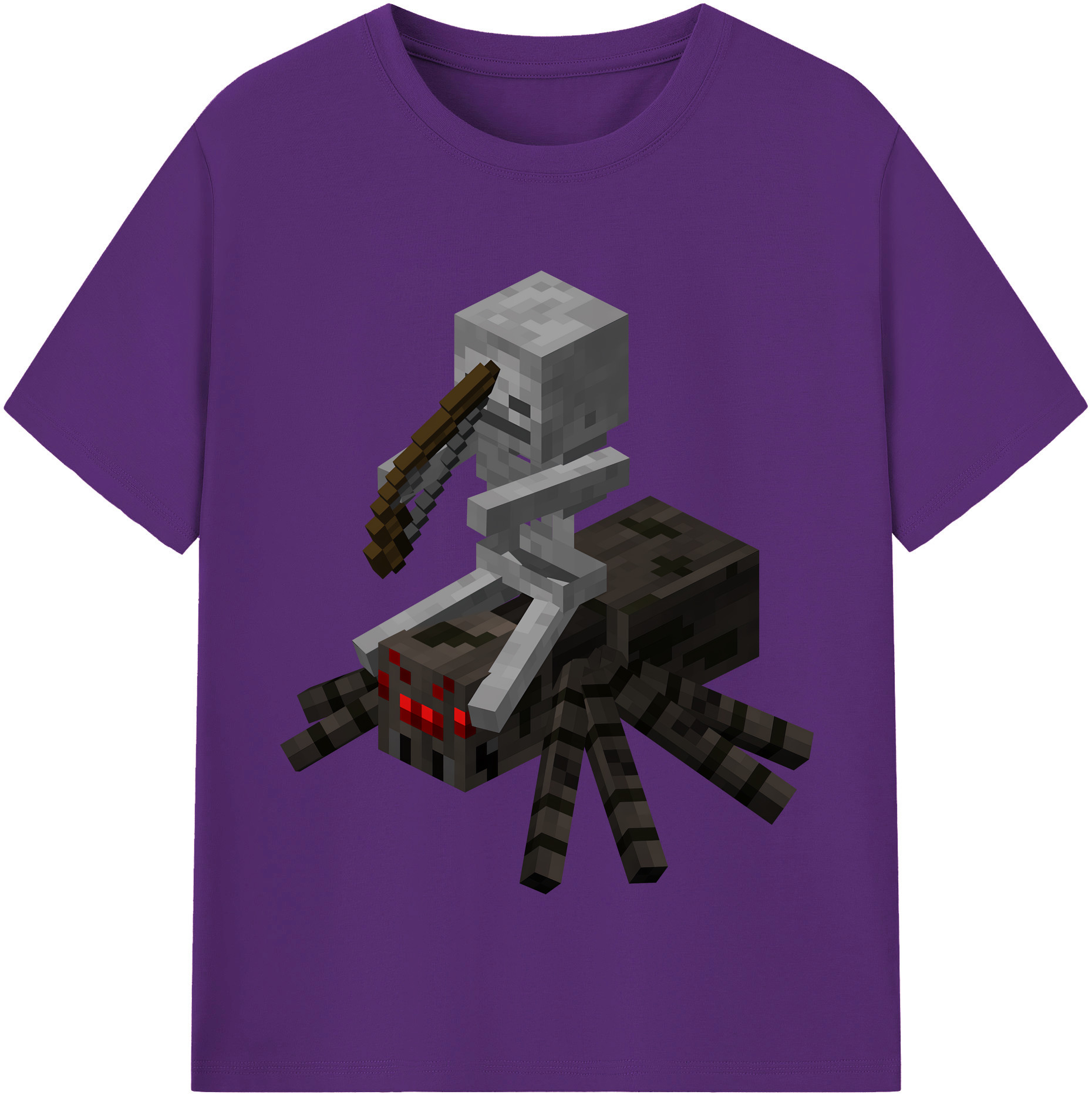 （画像用） マインクラフト ブロックの世界 Minecraft MC Block world 綿100％半袖Tシャツ（フロントプリント）