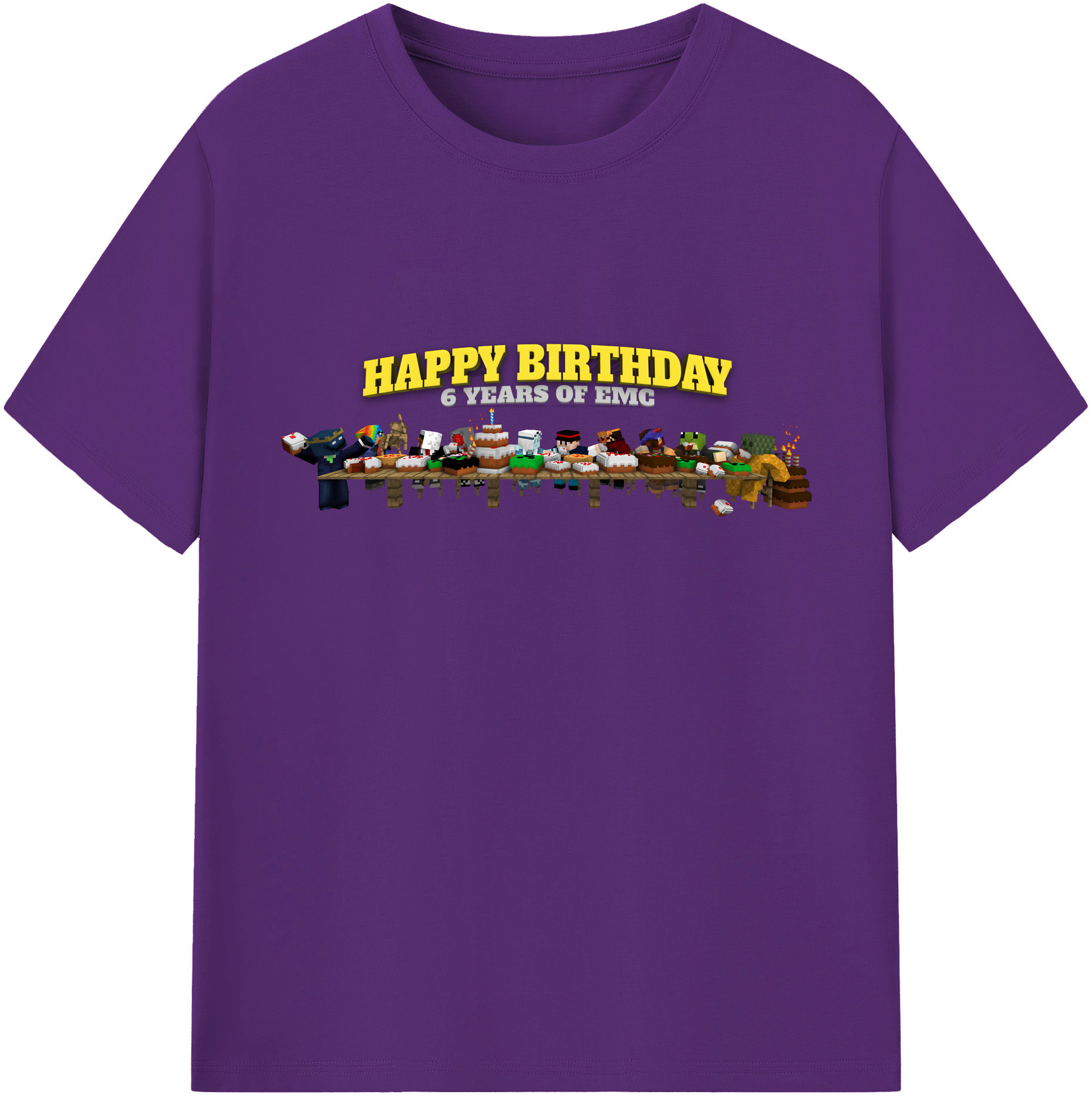 （画像用） マインクラフト ブロックの世界 Minecraft MC Block world 綿100％半袖Tシャツ（フロントプリント）