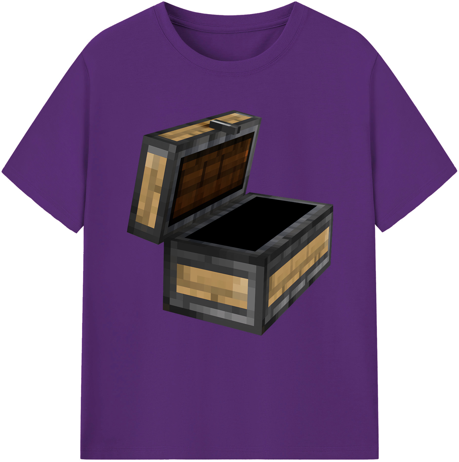 （画像用） マインクラフト ブロックの世界 Minecraft MC Block world 綿100％半袖Tシャツ（フロントプリント）