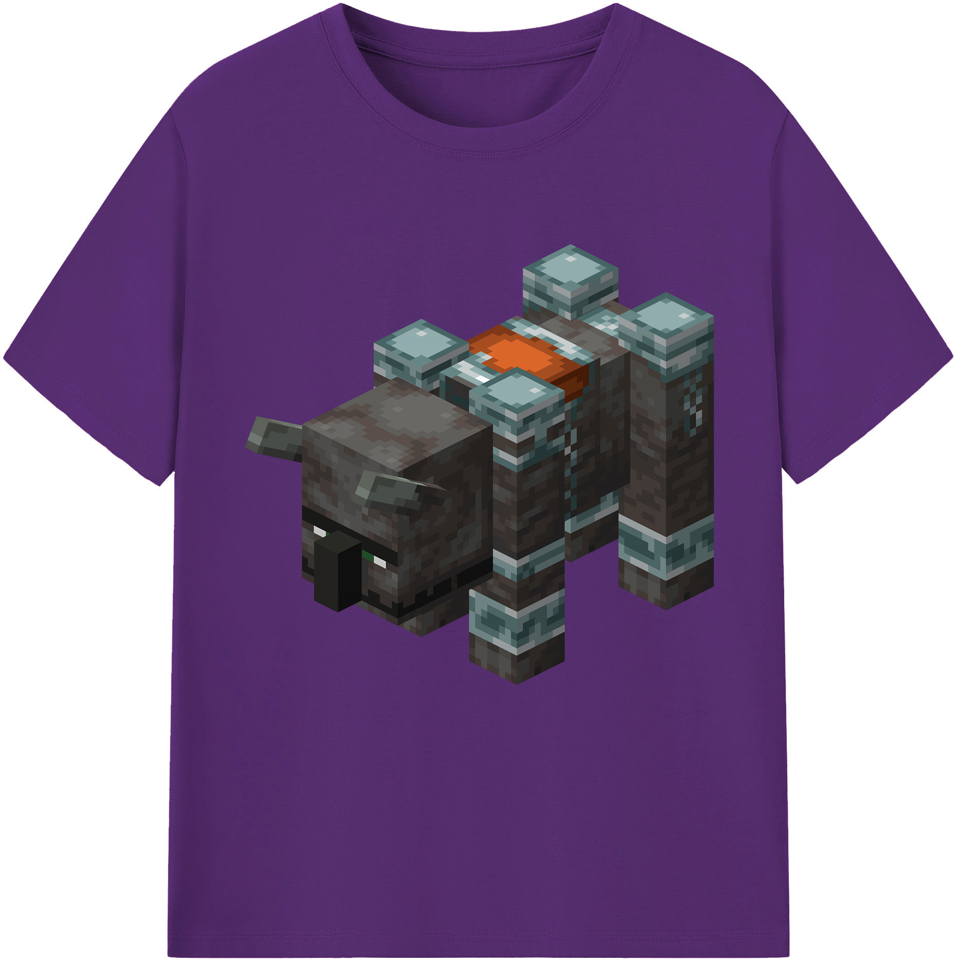 （画像用） マインクラフト ブロックの世界 Minecraft MC Block world 綿100％半袖Tシャツ（フロントプリント）