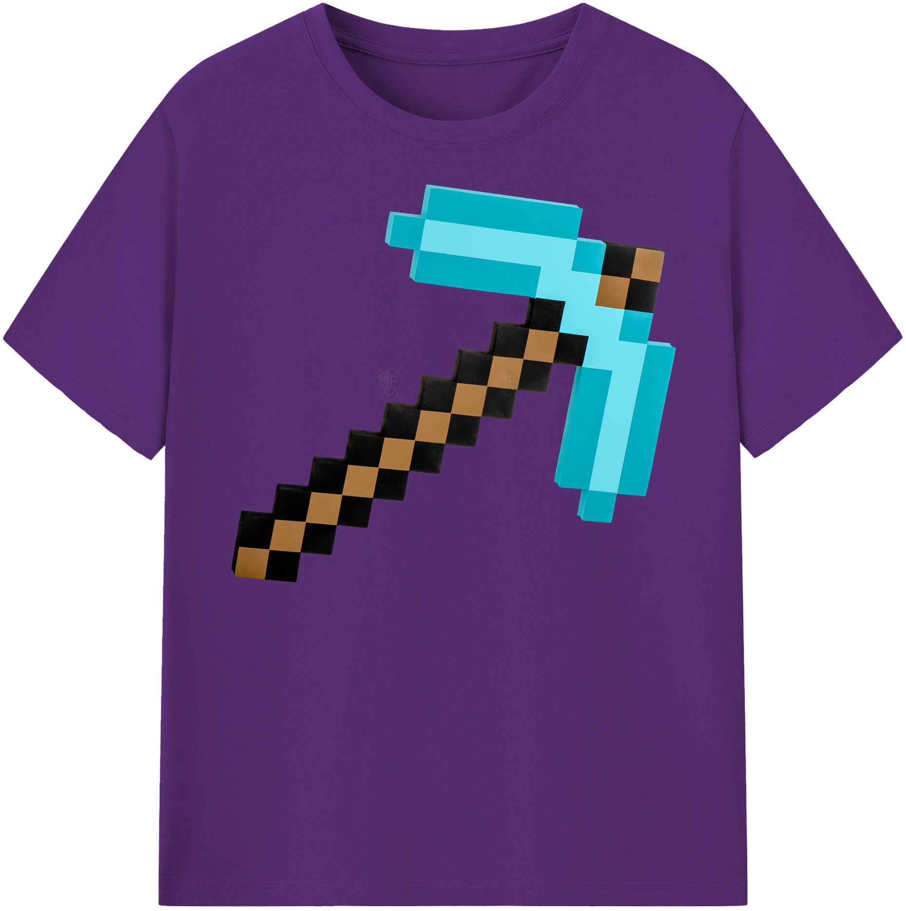 （画像用） マインクラフト ブロックの世界 Minecraft MC Block world 綿100％半袖Tシャツ（フロントプリント）