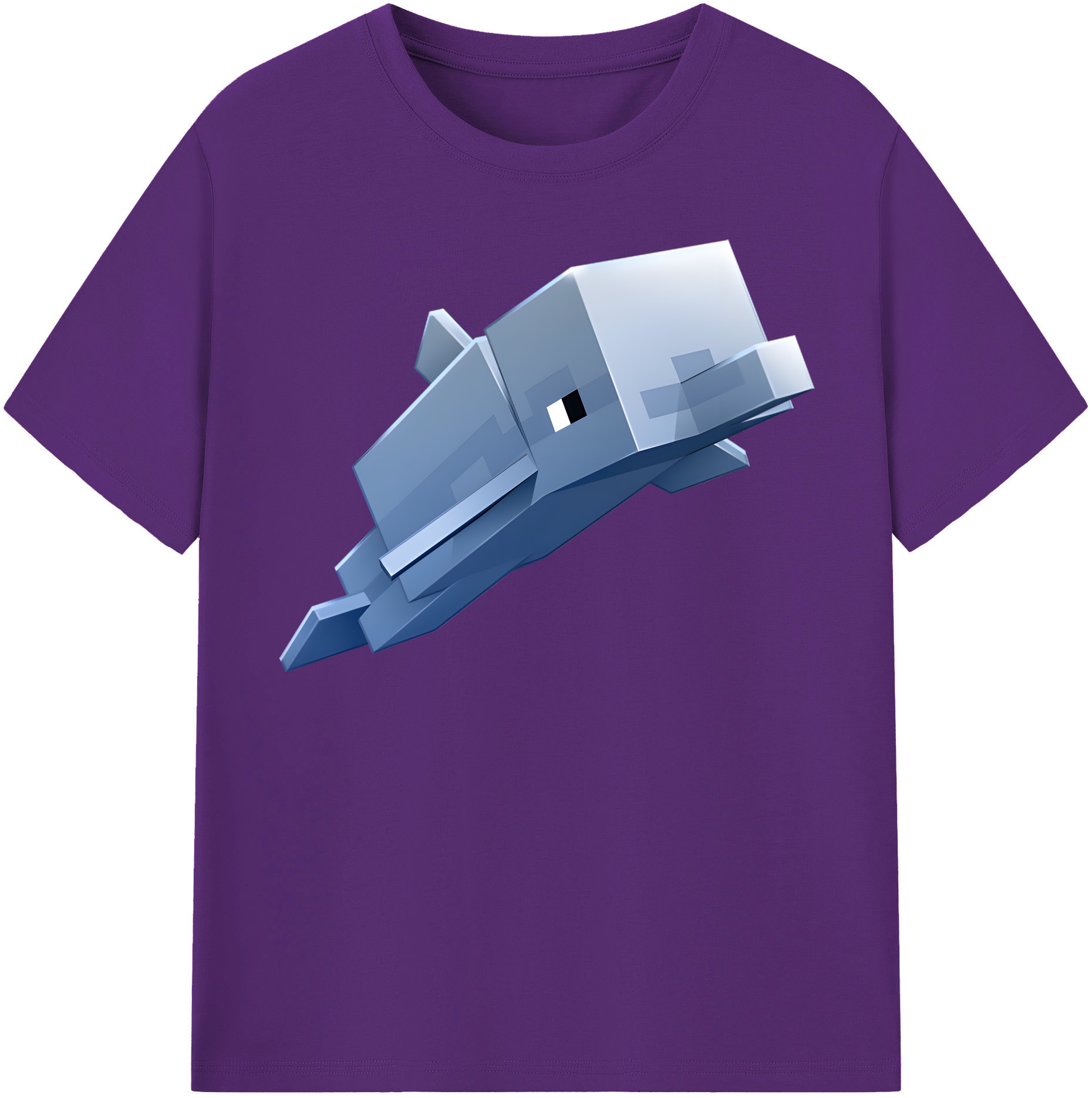 （画像用） マインクラフト ブロックの世界 Minecraft MC Block world 綿100％半袖Tシャツ（フロントプリント）