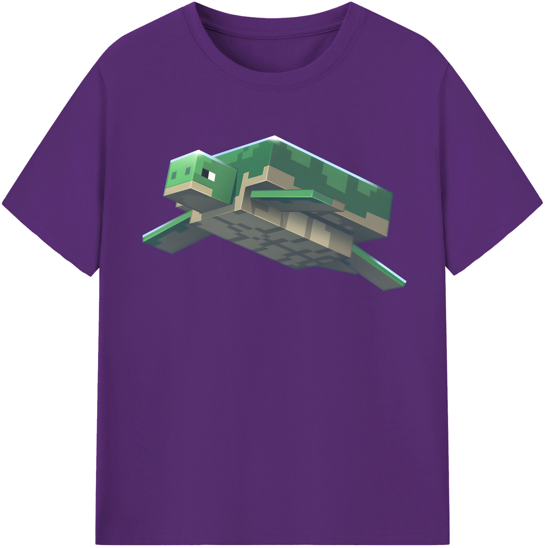 （画像用） マインクラフト ブロックの世界 Minecraft MC Block world 綿100％半袖Tシャツ（フロントプリント）