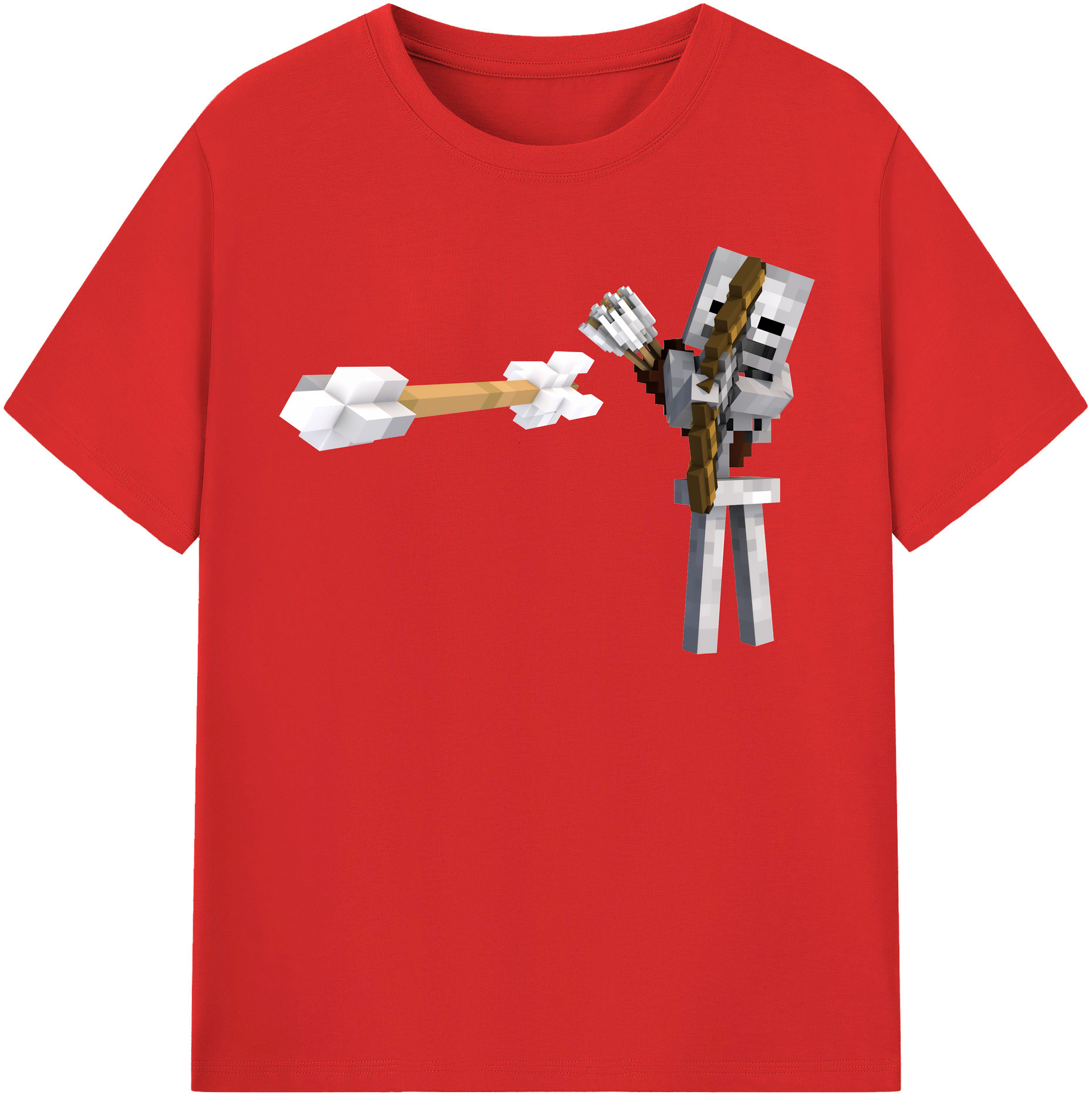 （画像用） マインクラフト ブロックの世界 Minecraft MC Block world 綿100％半袖Tシャツ（フロントプリント）