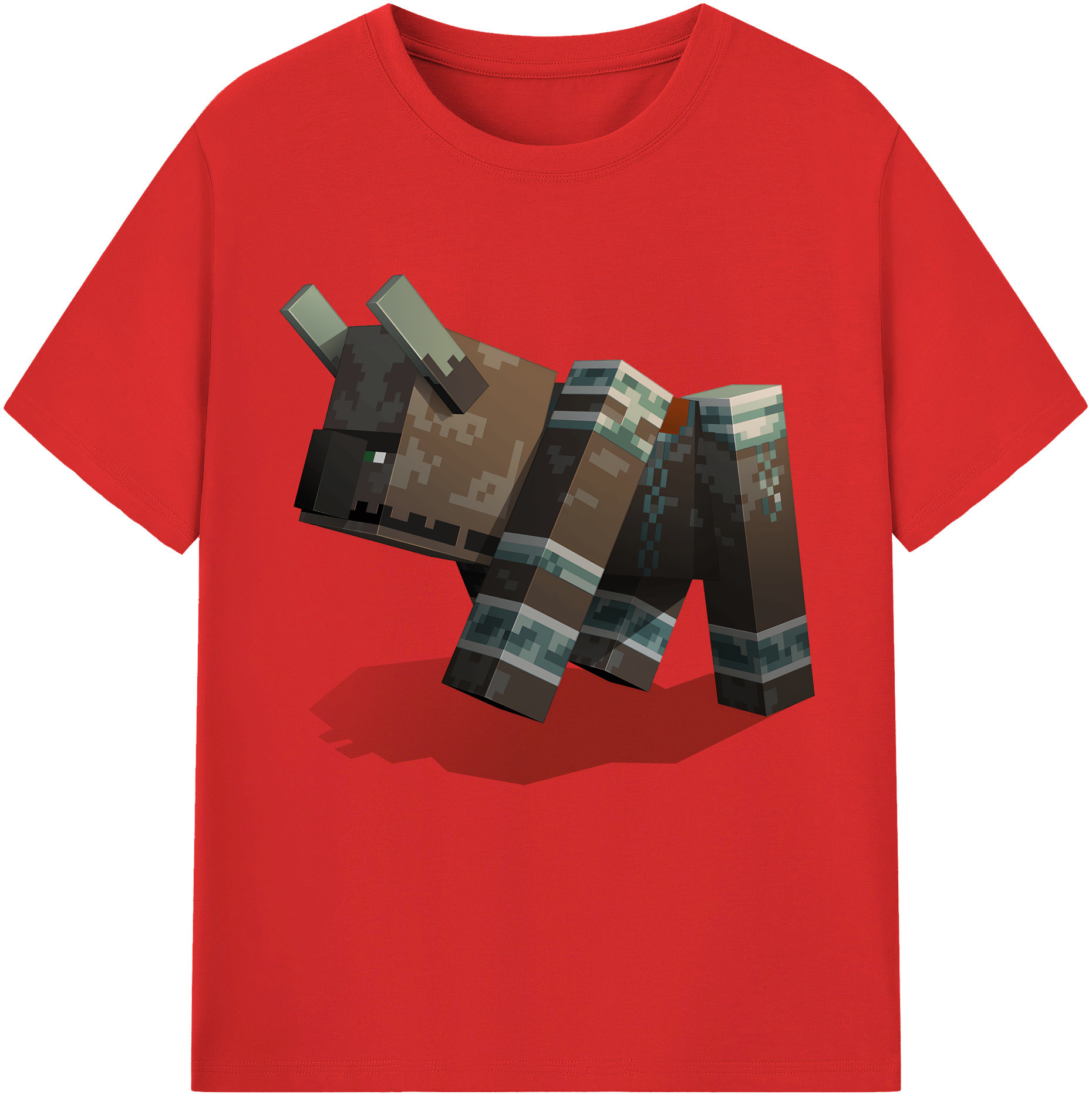 （画像用） マインクラフト ブロックの世界 Minecraft MC Block world 綿100％半袖Tシャツ（フロントプリント）