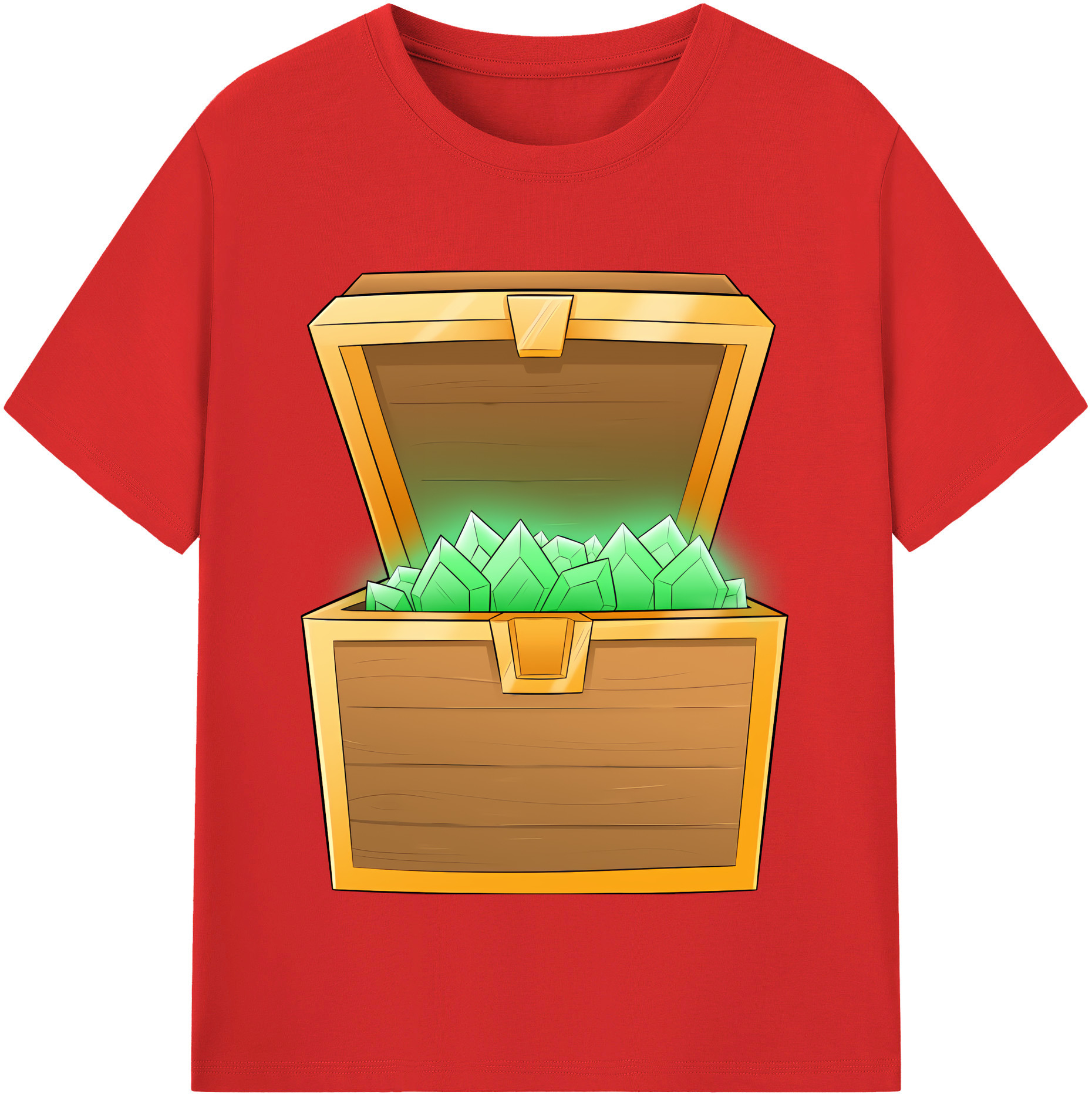 （画像用） マインクラフト ブロックの世界 Minecraft MC Block world 綿100％半袖Tシャツ（フロントプリント）