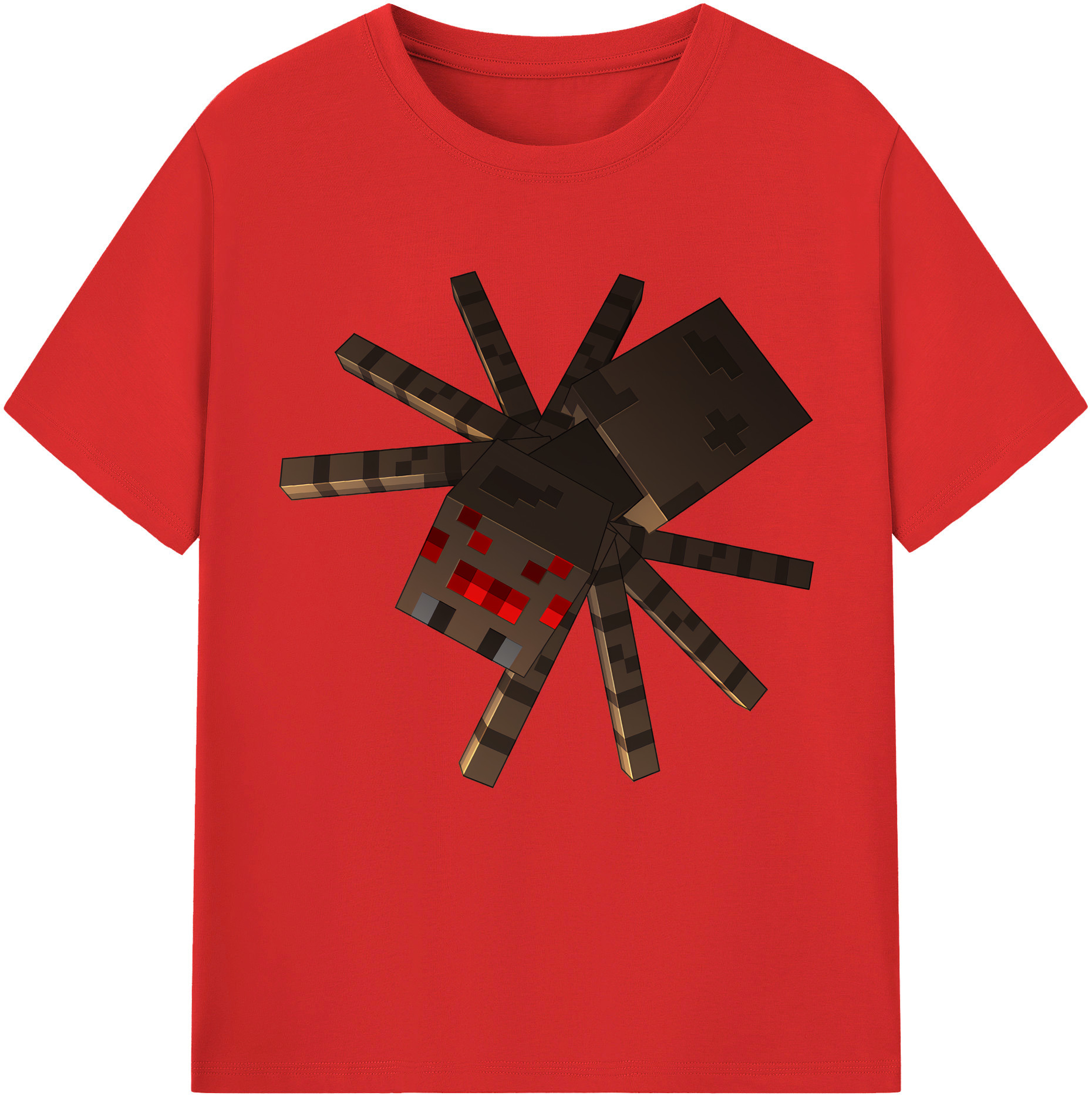 （画像用） マインクラフト ブロックの世界 Minecraft MC Block world 綿100％半袖Tシャツ（フロントプリント）