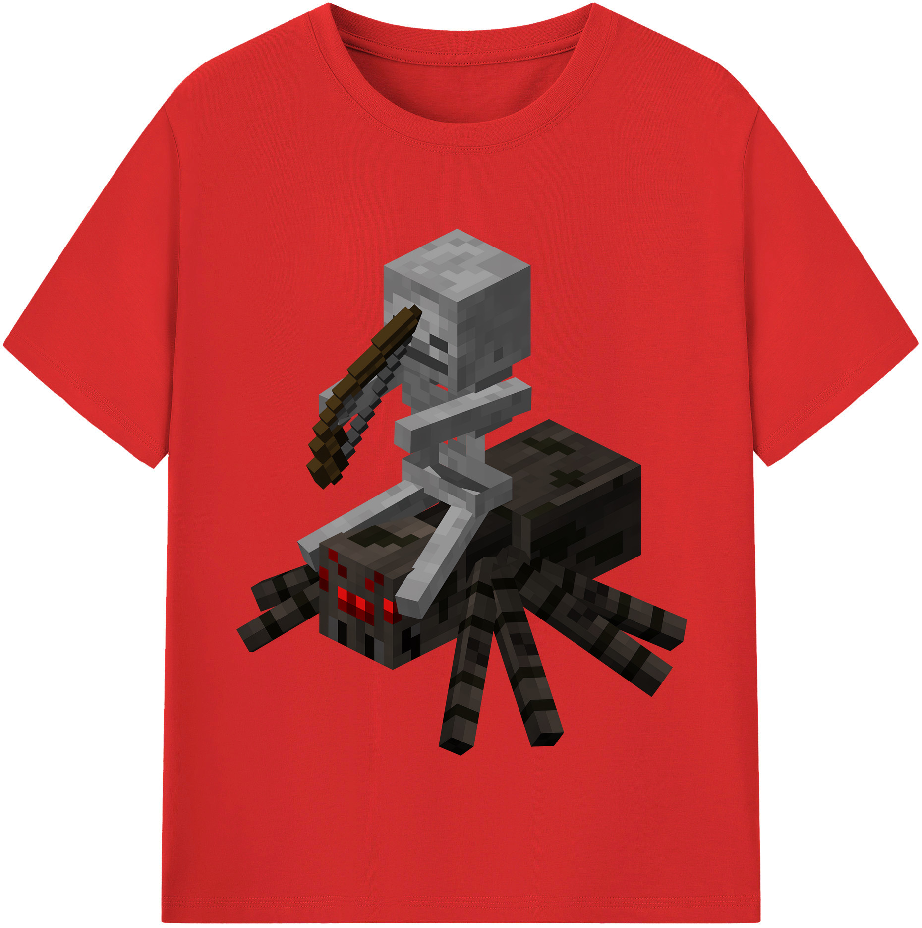 （画像用） マインクラフト ブロックの世界 Minecraft MC Block world 綿100％半袖Tシャツ（フロントプリント）