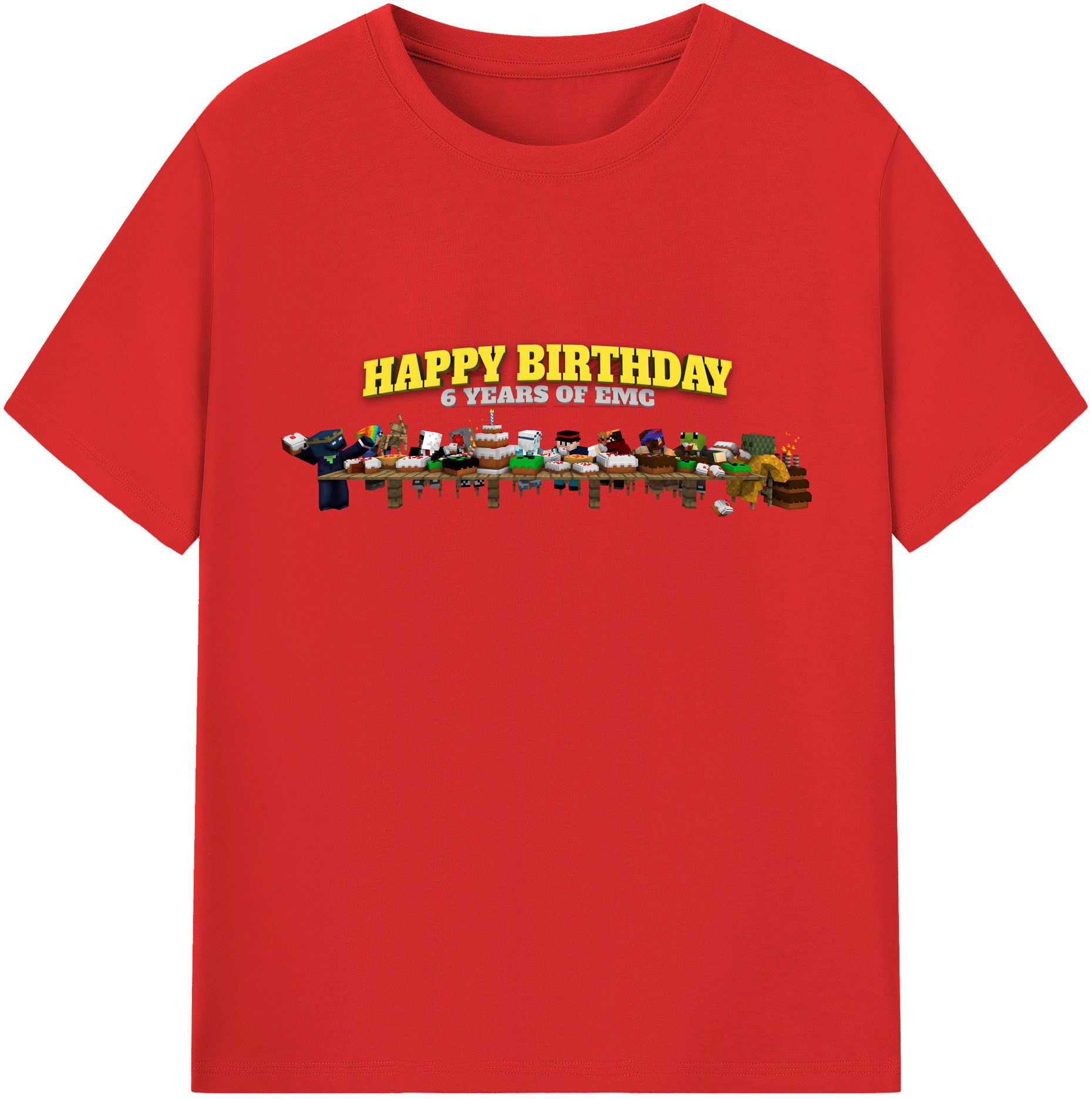 （画像用） マインクラフト ブロックの世界 Minecraft MC Block world 綿100％半袖Tシャツ（フロントプリント）