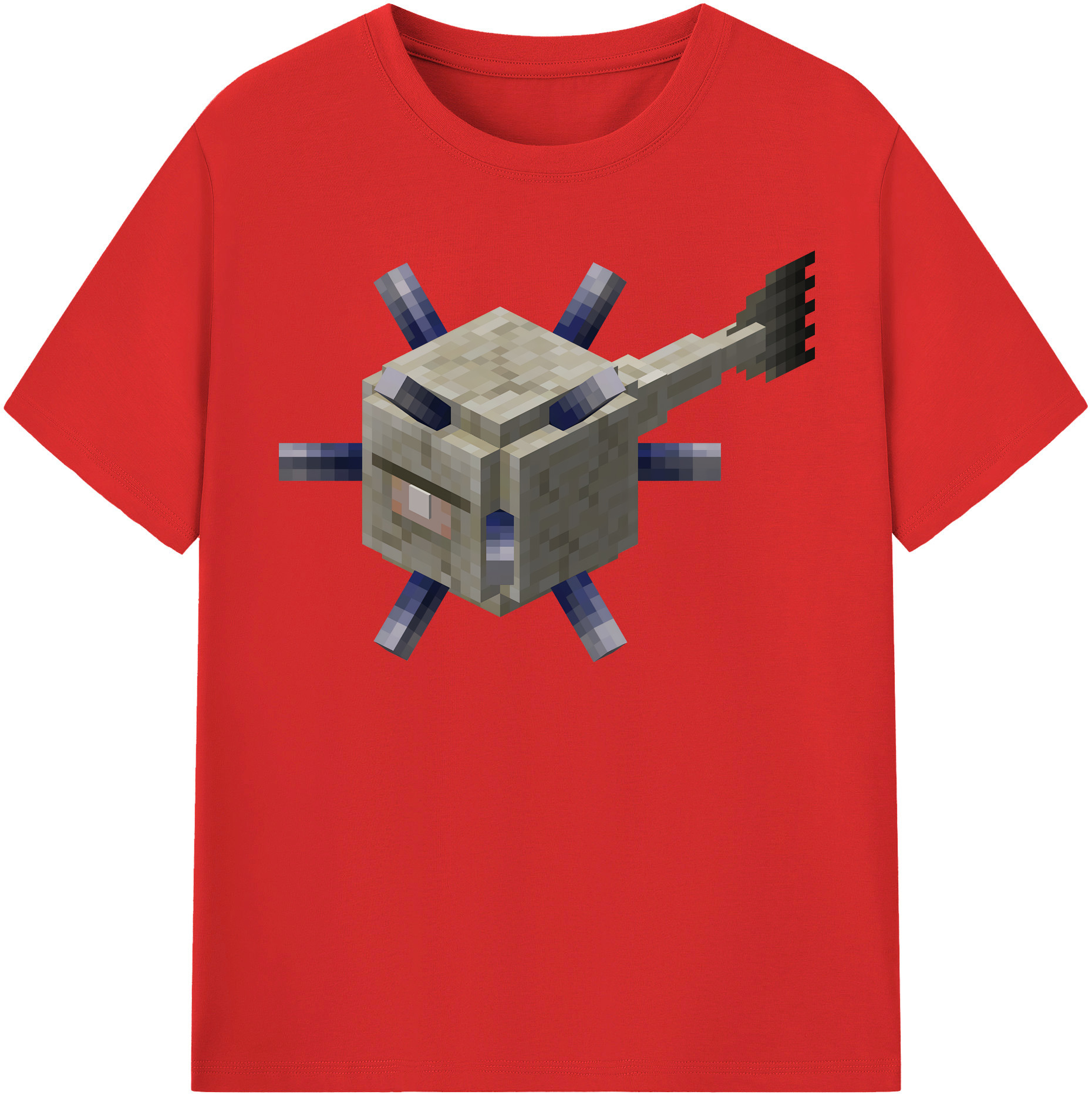 （画像用） マインクラフト ブロックの世界 Minecraft MC Block world 綿100％半袖Tシャツ（フロントプリント）