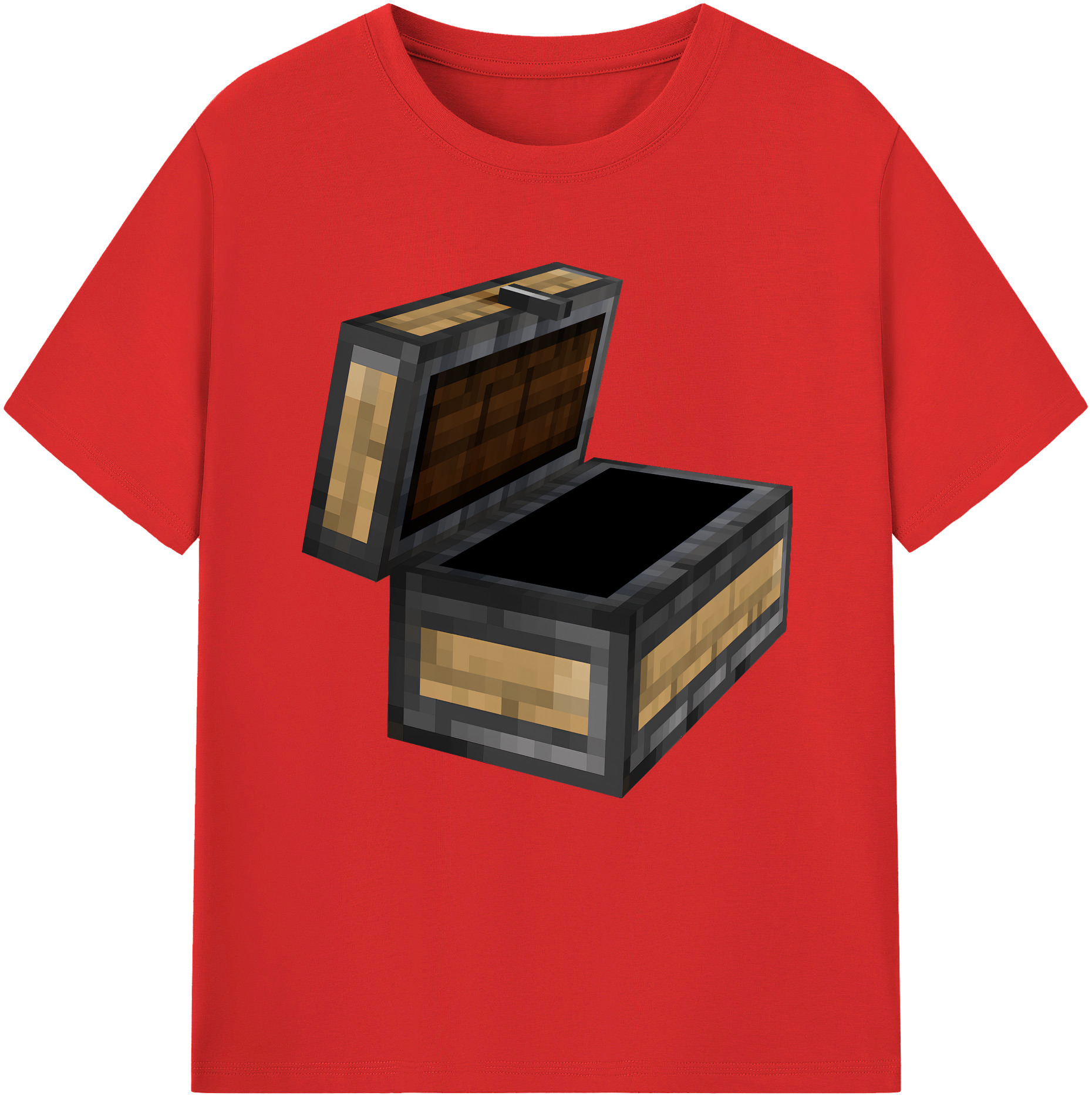 （画像用） マインクラフト ブロックの世界 Minecraft MC Block world 綿100％半袖Tシャツ（フロントプリント）