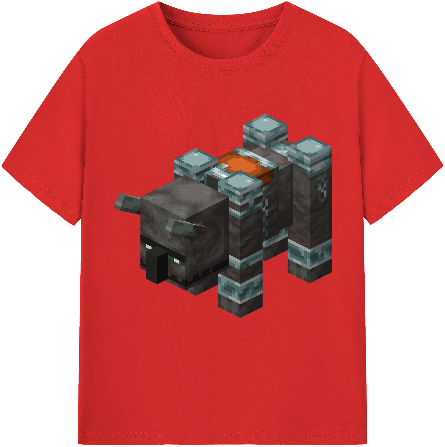 （画像用） マインクラフト ブロックの世界 Minecraft MC Block world 綿100％半袖Tシャツ（フロントプリント）