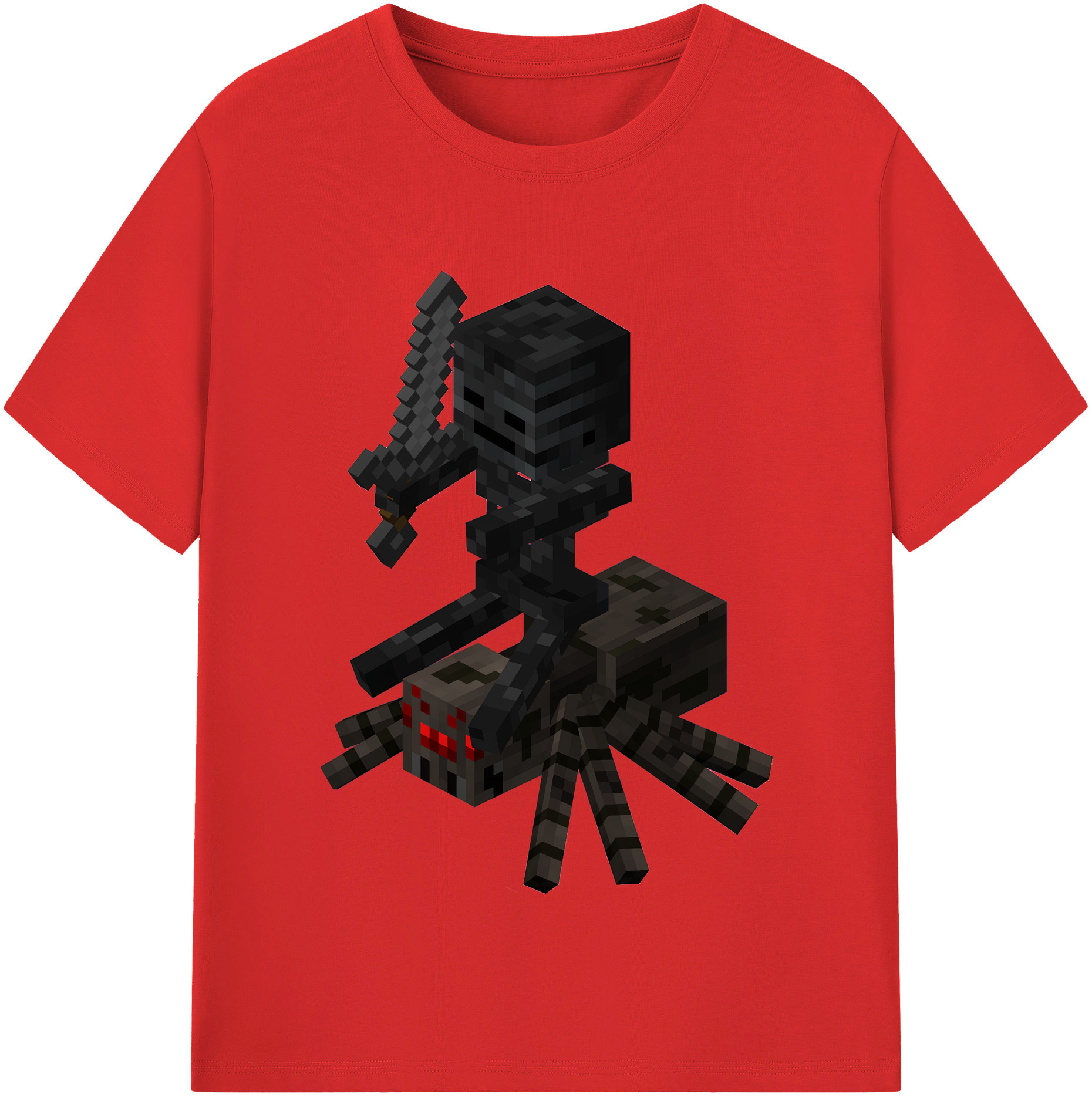 （画像用） マインクラフト ブロックの世界 Minecraft MC Block world 綿100％半袖Tシャツ（フロントプリント）