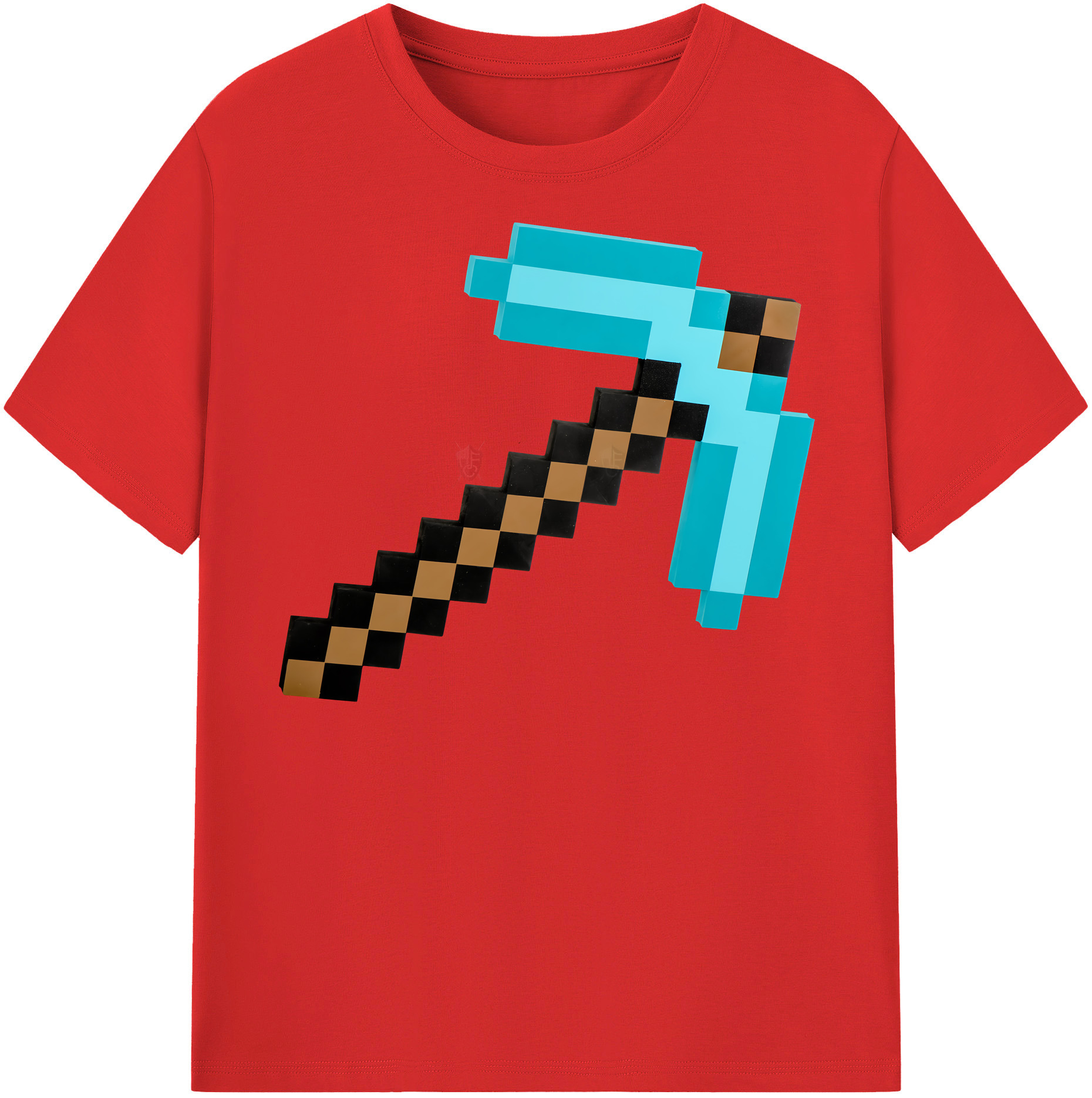 （画像用） マインクラフト ブロックの世界 Minecraft MC Block world 綿100％半袖Tシャツ（フロントプリント）
