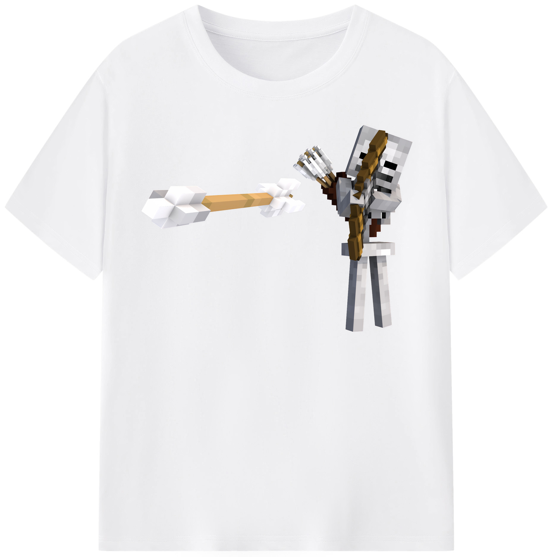 （画像用） マインクラフト ブロックの世界 Minecraft MC Block world 綿100％半袖Tシャツ（フロントプリント）