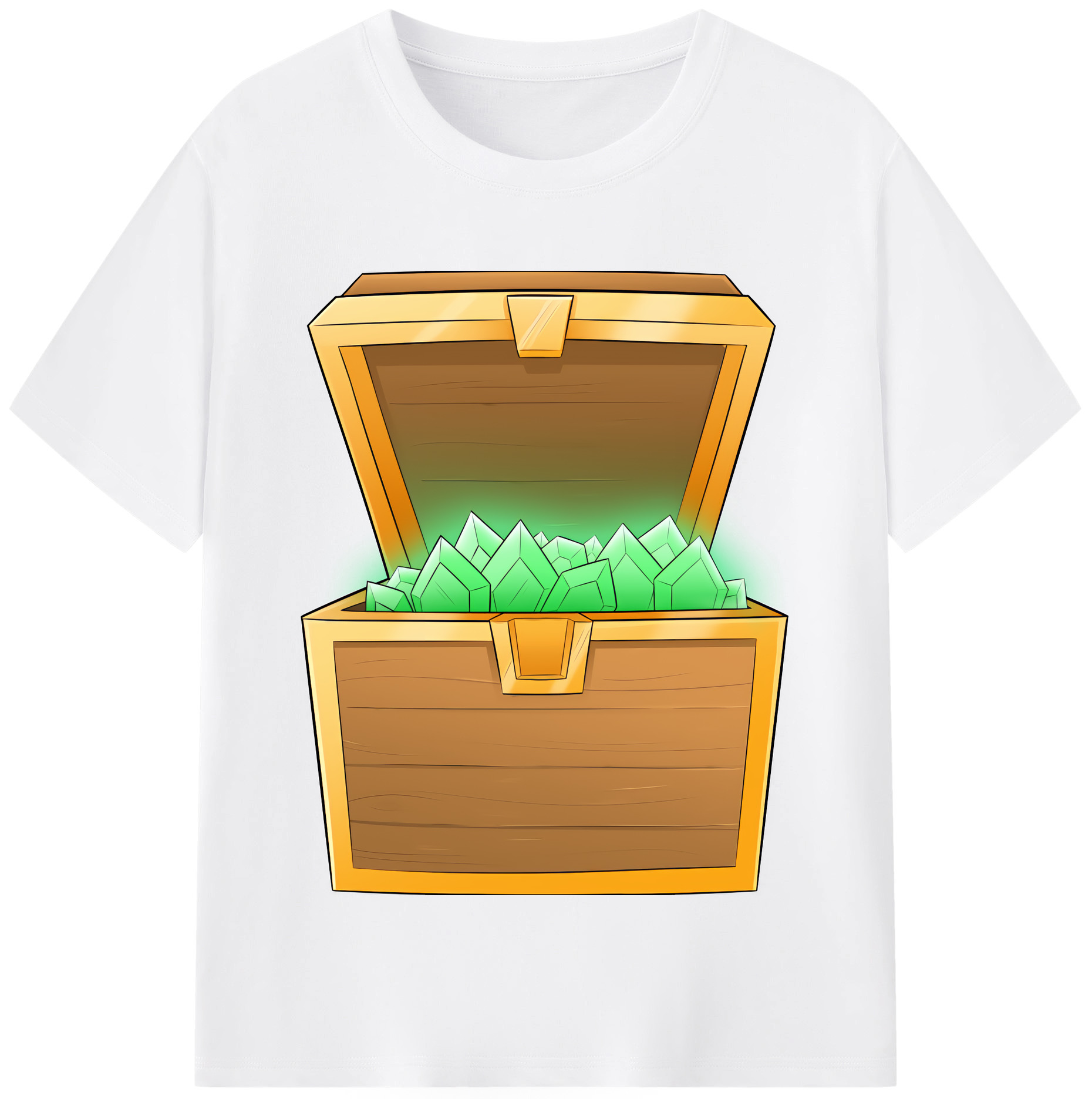 （画像用） マインクラフト ブロックの世界 Minecraft MC Block world 綿100％半袖Tシャツ（フロントプリント）