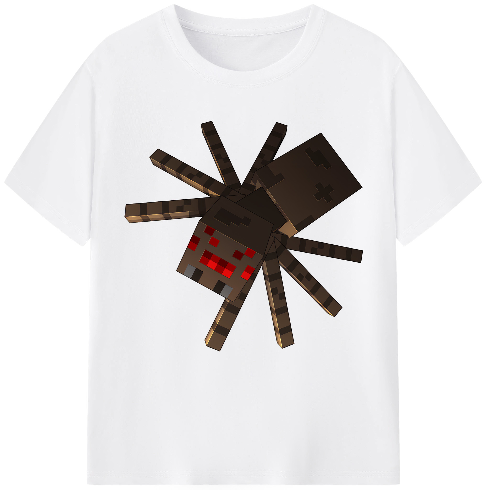 （画像用） マインクラフト ブロックの世界 Minecraft MC Block world 綿100％半袖Tシャツ（フロントプリント）