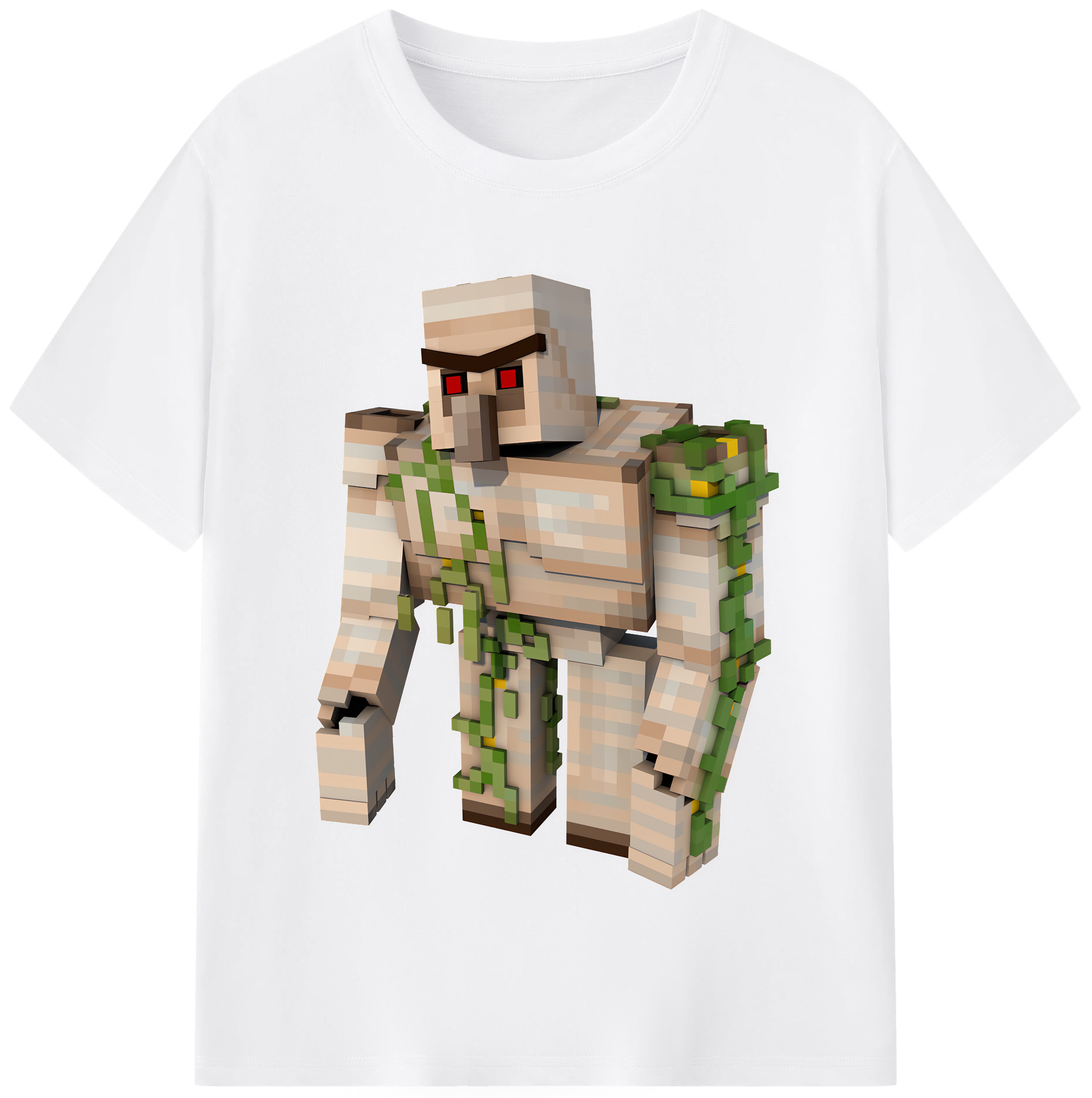 （画像用） マインクラフト ブロックの世界 Minecraft MC Block world 綿100％半袖Tシャツ（フロントプリント）