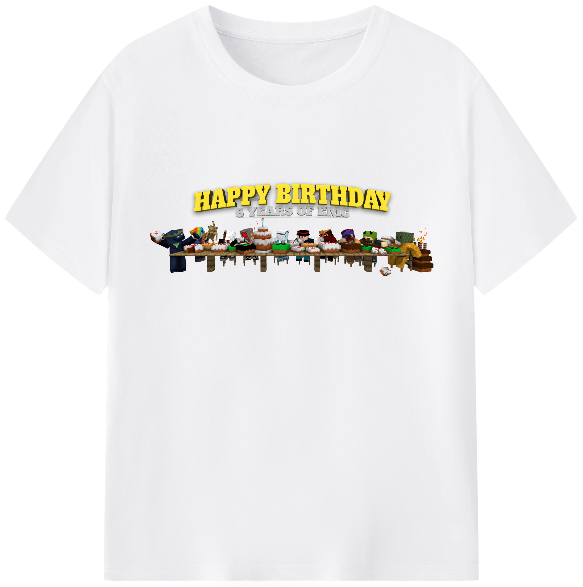 （画像用） マインクラフト ブロックの世界 Minecraft MC Block world 綿100％半袖Tシャツ（フロントプリント）