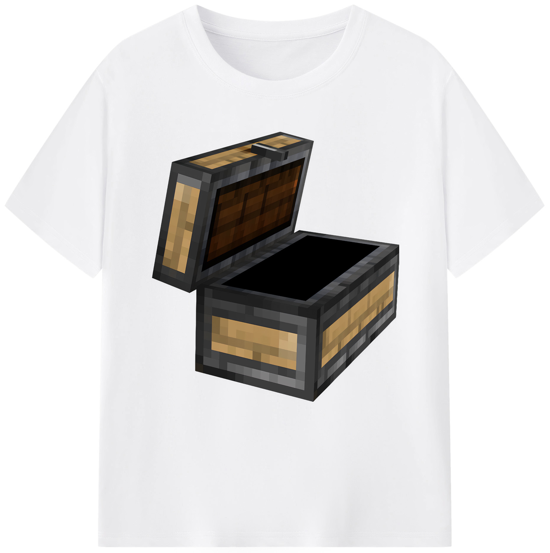 （画像用） マインクラフト ブロックの世界 Minecraft MC Block world 綿100％半袖Tシャツ（フロントプリント）