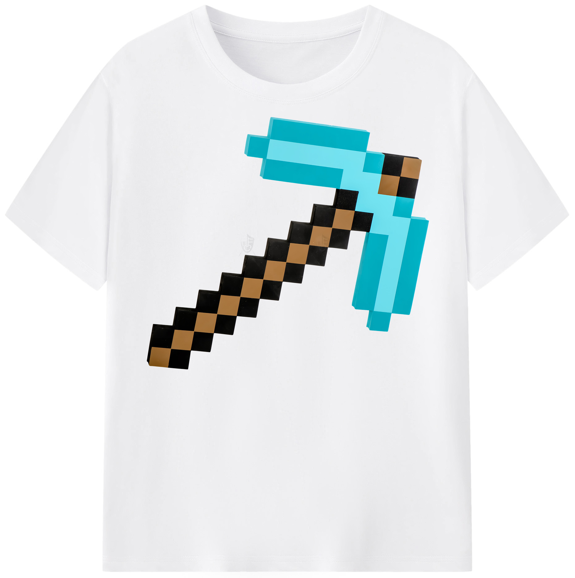 （画像用） マインクラフト ブロックの世界 Minecraft MC Block world 綿100％半袖Tシャツ（フロントプリント）