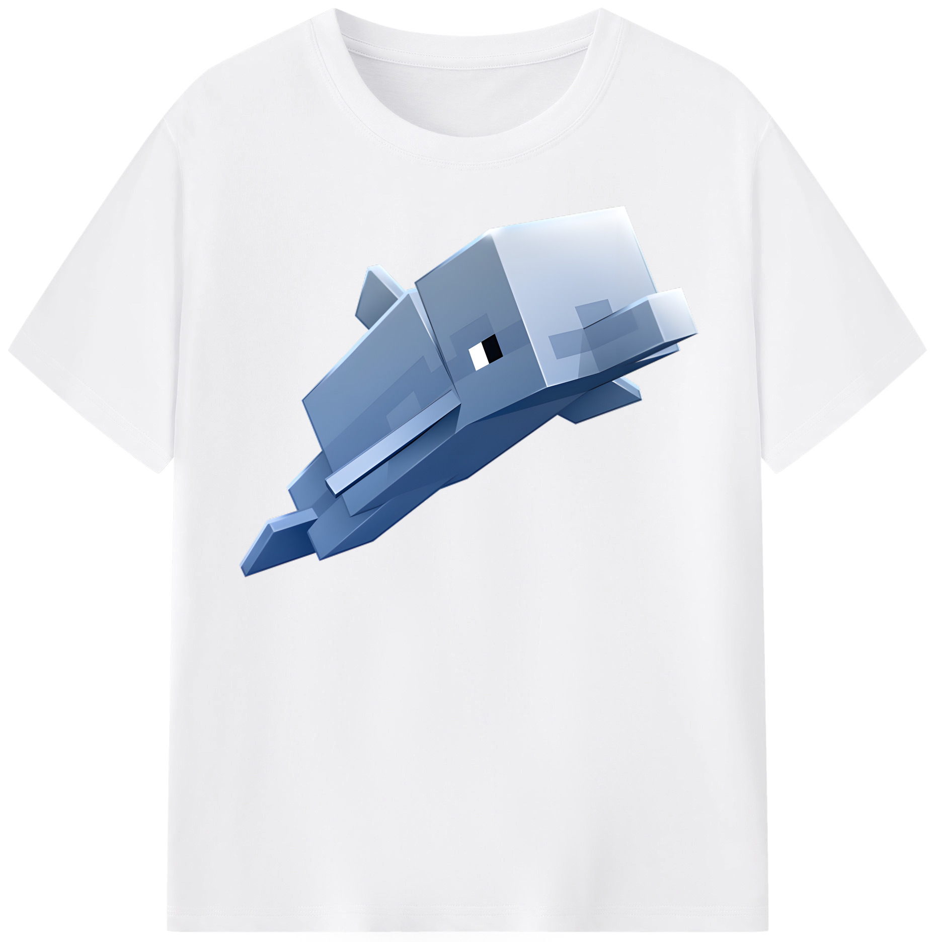 （画像用） マインクラフト ブロックの世界 Minecraft MC Block world 綿100％半袖Tシャツ（フロントプリント）