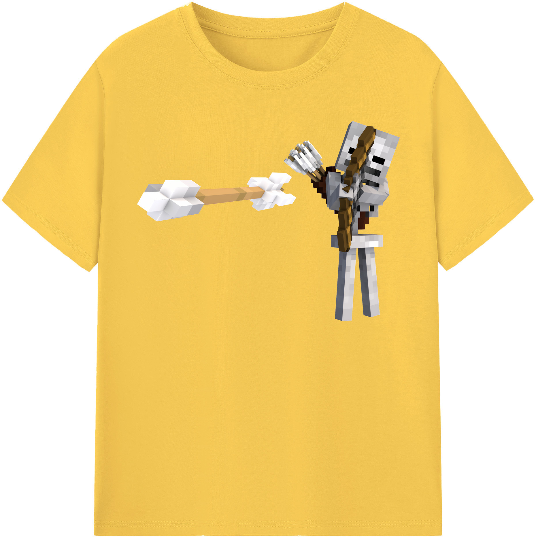 （画像用） マインクラフト ブロックの世界 Minecraft MC Block world 綿100％半袖Tシャツ（フロントプリント）
