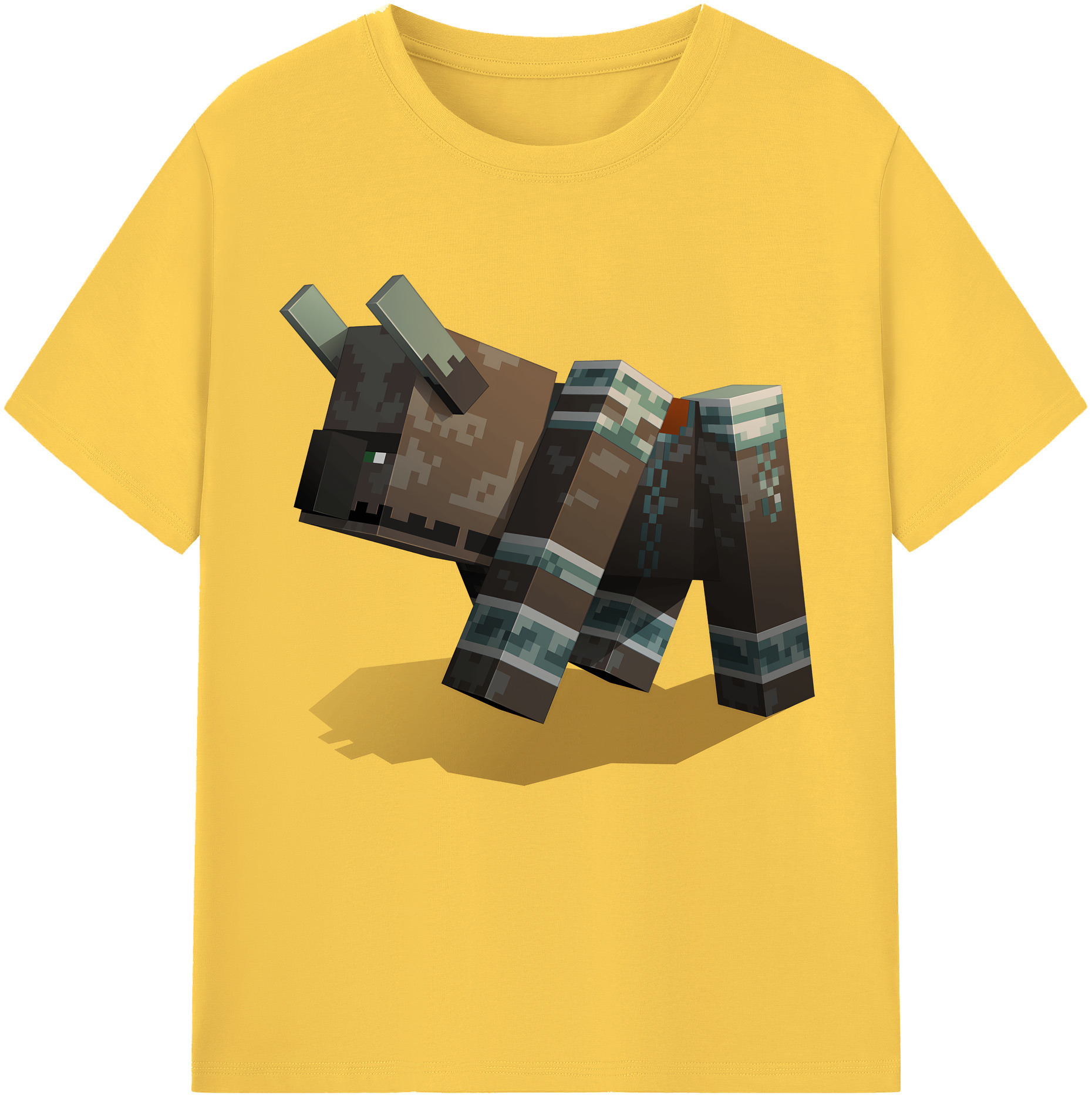 （画像用） マインクラフト ブロックの世界 Minecraft MC Block world 綿100％半袖Tシャツ（フロントプリント）