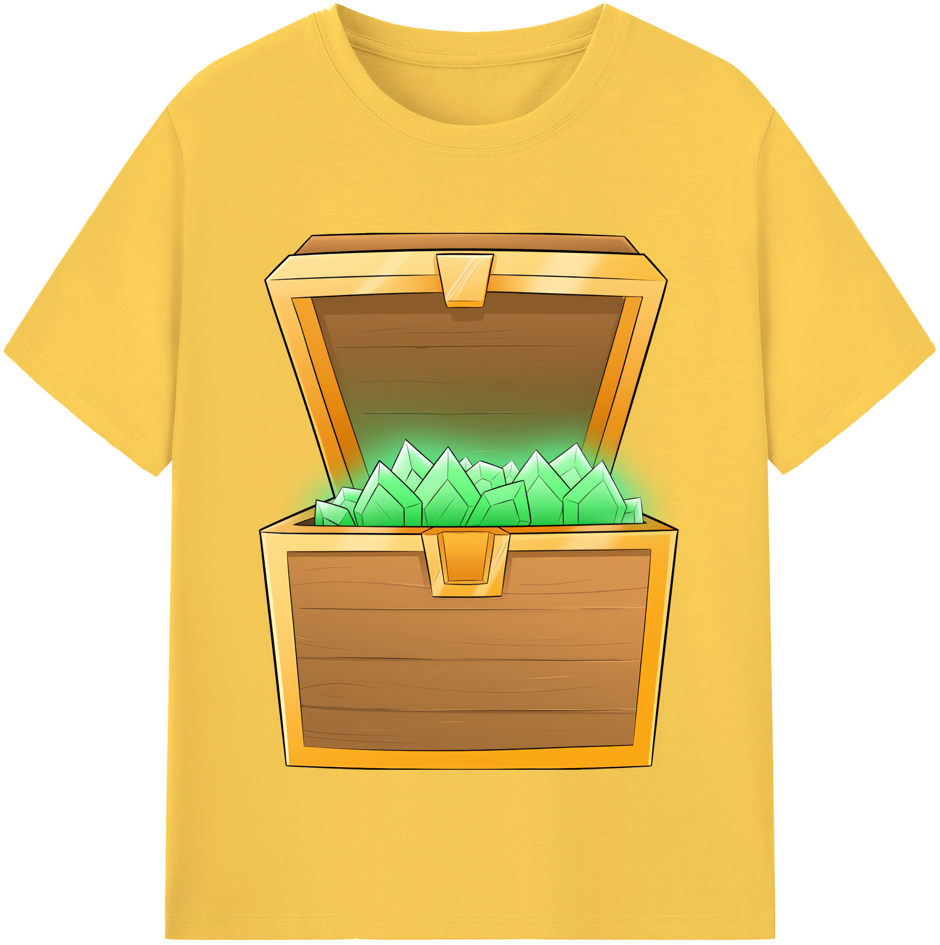 （画像用） マインクラフト ブロックの世界 Minecraft MC Block world 綿100％半袖Tシャツ（フロントプリント）