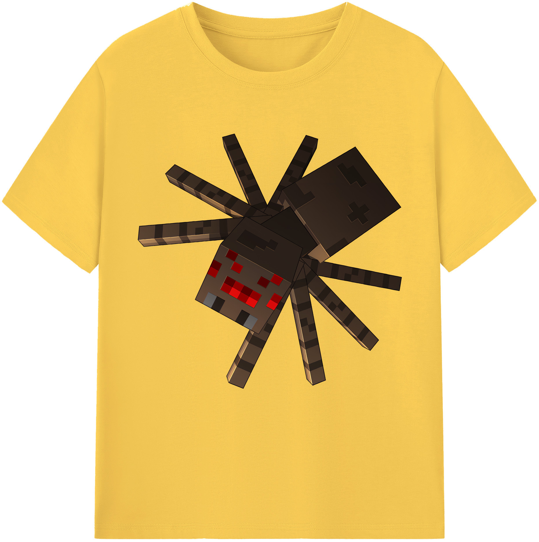（画像用） マインクラフト ブロックの世界 Minecraft MC Block world 綿100％半袖Tシャツ（フロントプリント）