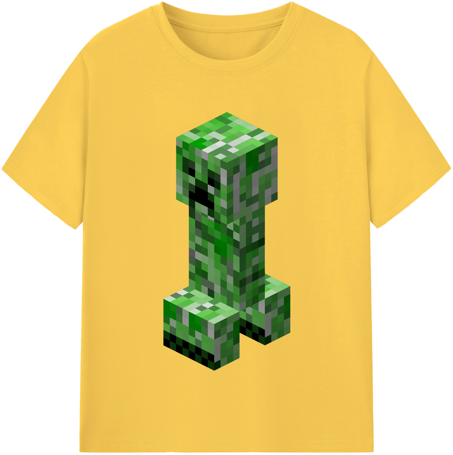 （画像用） マインクラフト ブロックの世界 Minecraft MC Block world 綿100％半袖Tシャツ（フロントプリント）