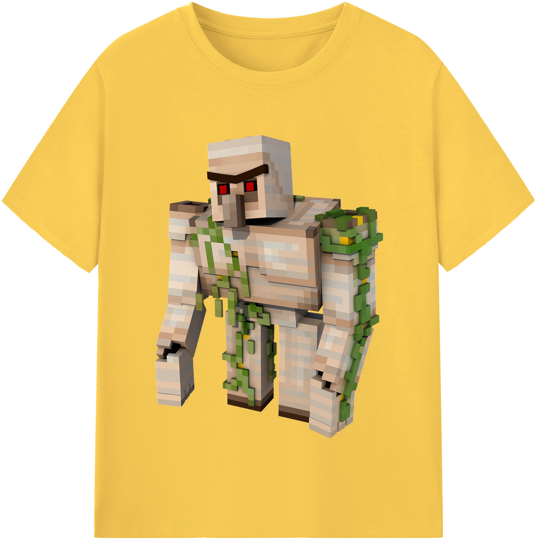 （画像用） マインクラフト ブロックの世界 Minecraft MC Block world 綿100％半袖Tシャツ（フロントプリント）