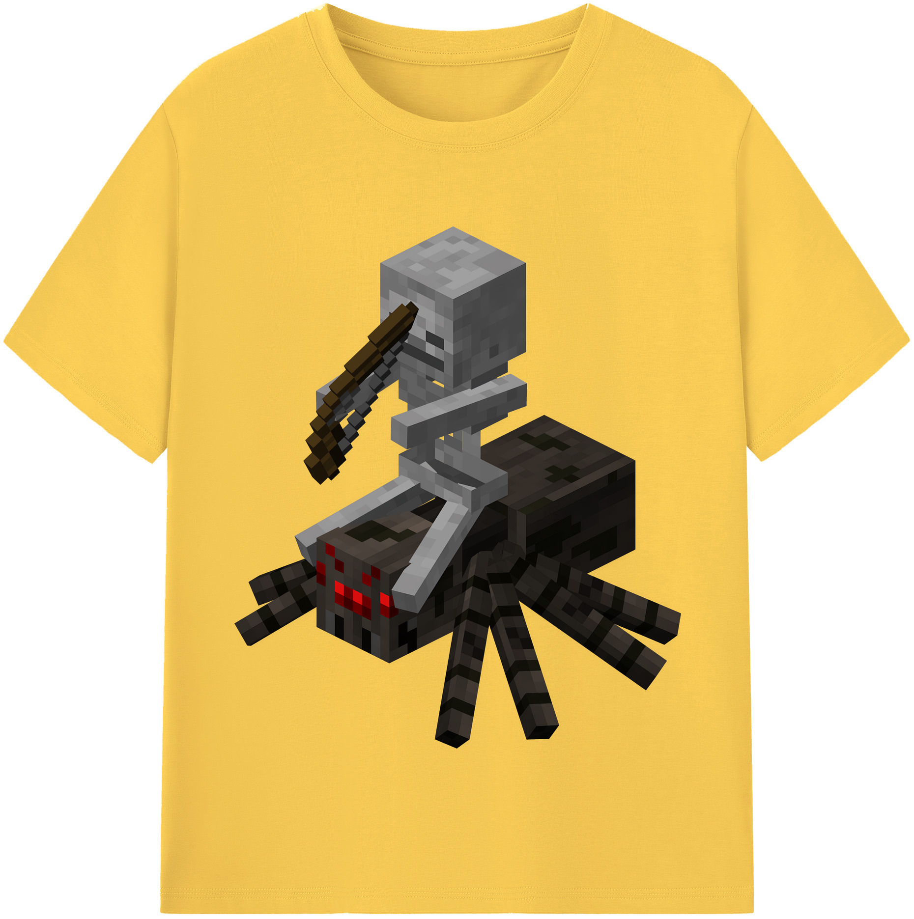 （画像用） マインクラフト ブロックの世界 Minecraft MC Block world 綿100％半袖Tシャツ（フロントプリント）