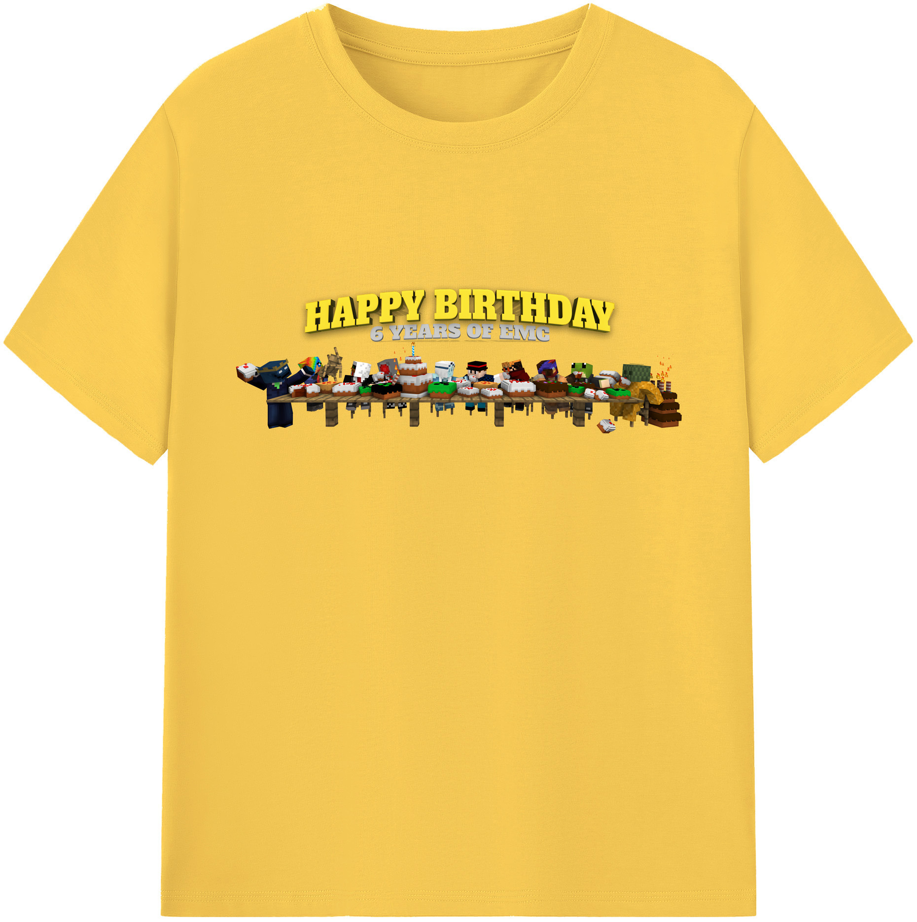 （画像用） マインクラフト ブロックの世界 Minecraft MC Block world 綿100％半袖Tシャツ（フロントプリント）