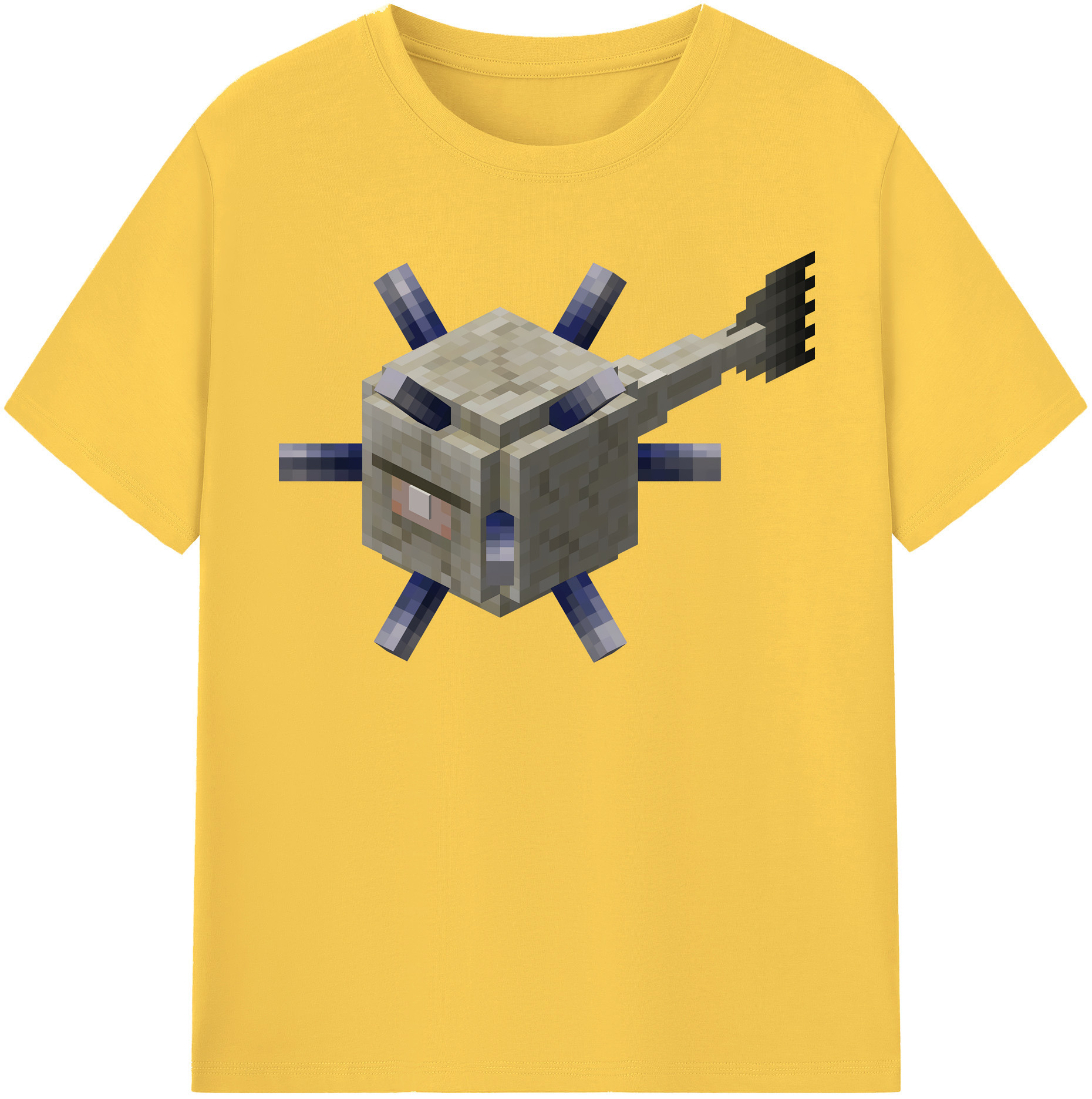 （画像用） マインクラフト ブロックの世界 Minecraft MC Block world 綿100％半袖Tシャツ（フロントプリント）