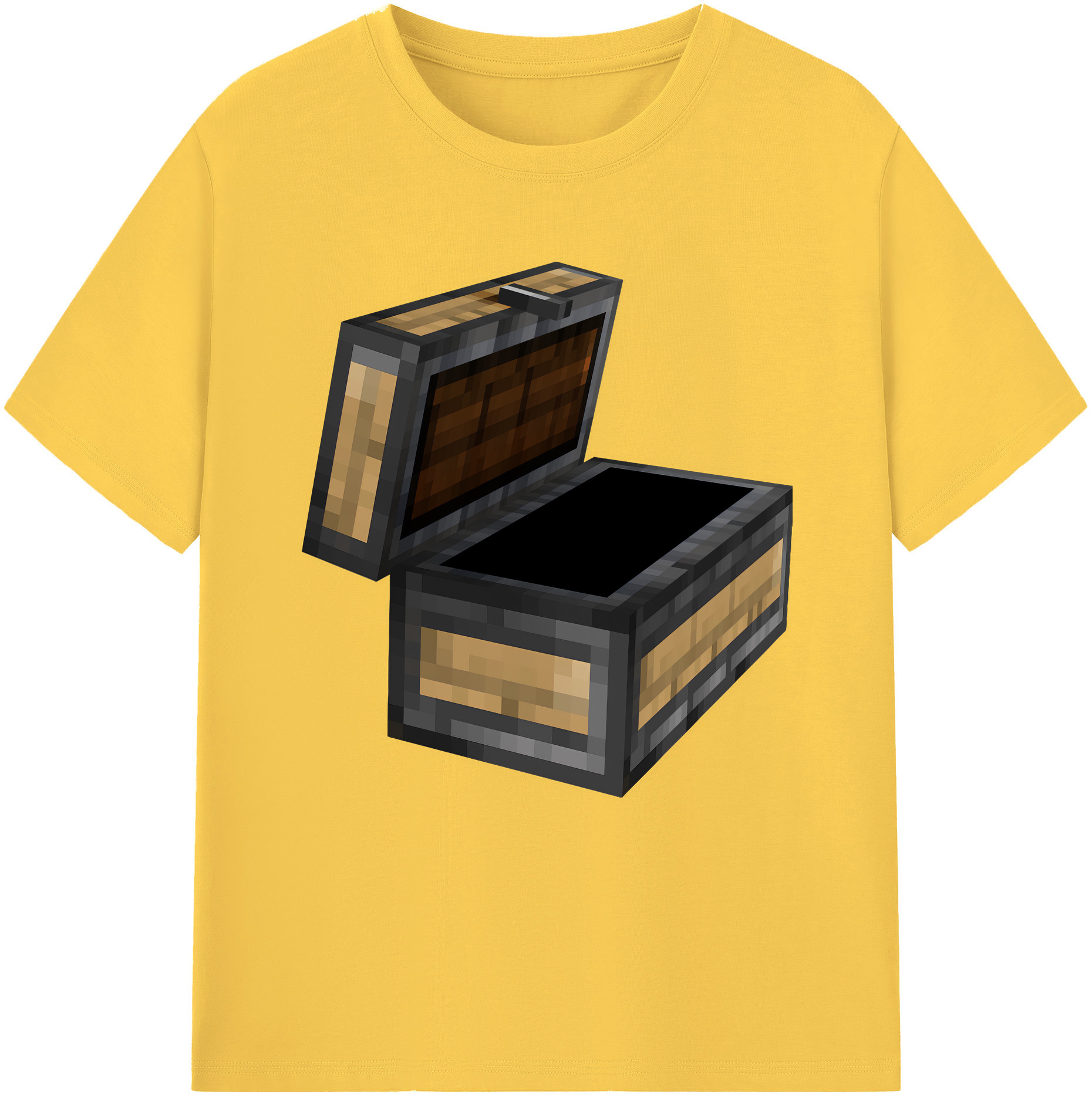 （画像用） マインクラフト ブロックの世界 Minecraft MC Block world 綿100％半袖Tシャツ（フロントプリント）