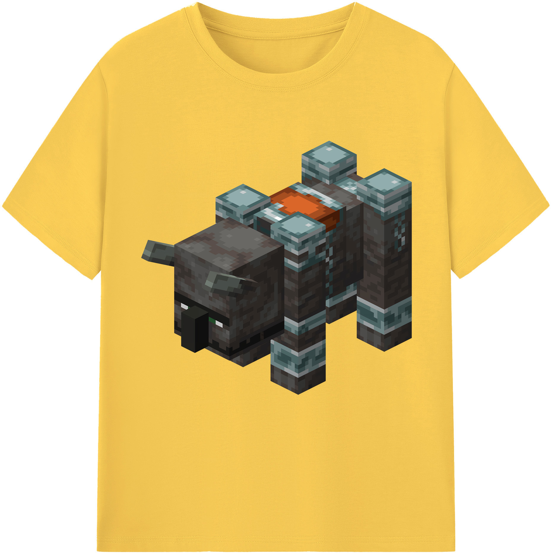 （画像用） マインクラフト ブロックの世界 Minecraft MC Block world 綿100％半袖Tシャツ（フロントプリント）