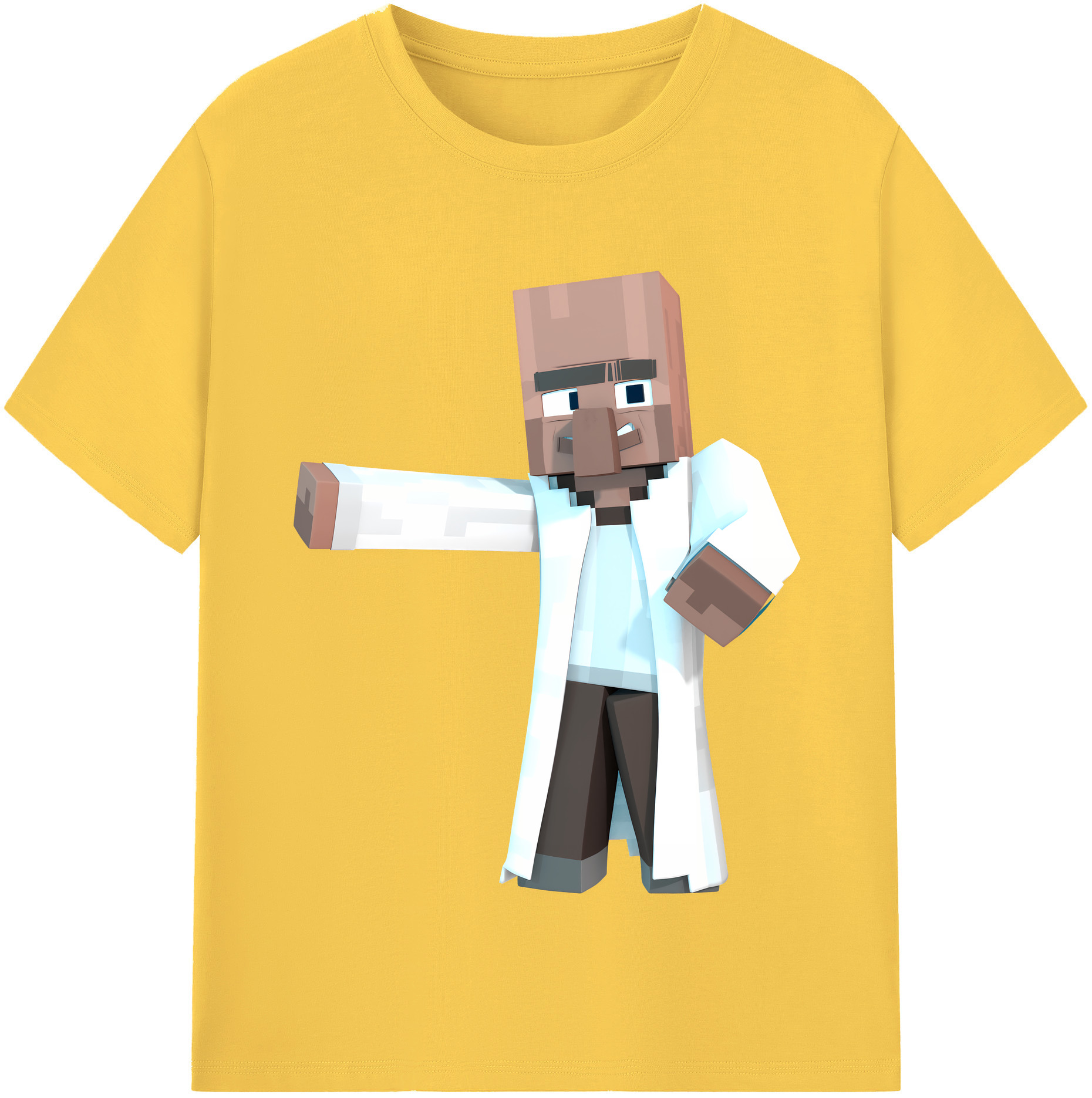 （画像用） マインクラフト ブロックの世界 Minecraft MC Block world 綿100％半袖Tシャツ（フロントプリント）