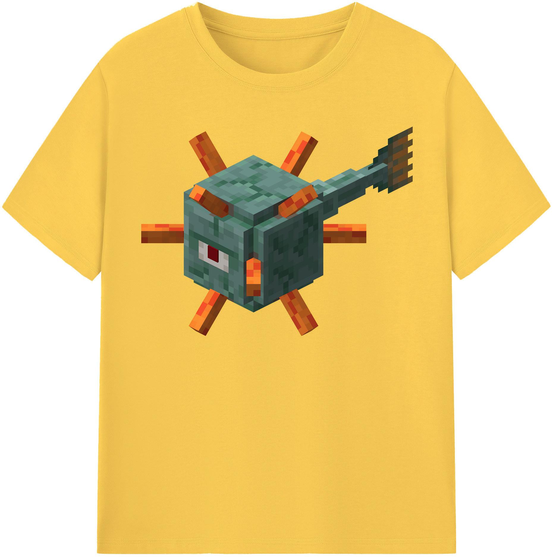 （画像用） マインクラフト ブロックの世界 Minecraft MC Block world 綿100％半袖Tシャツ（フロントプリント）
