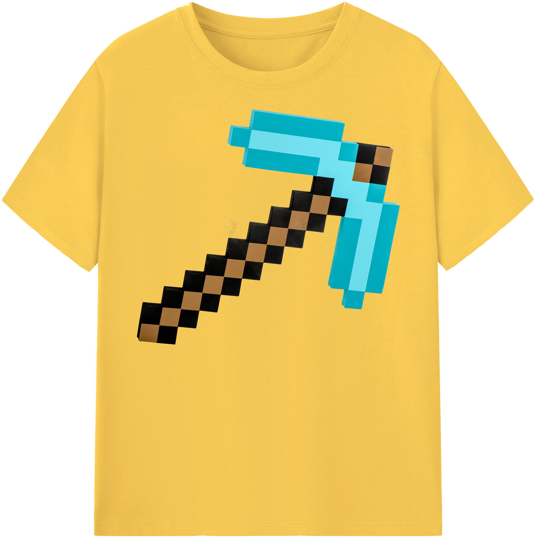 （画像用） マインクラフト ブロックの世界 Minecraft MC Block world 綿100％半袖Tシャツ（フロントプリント）