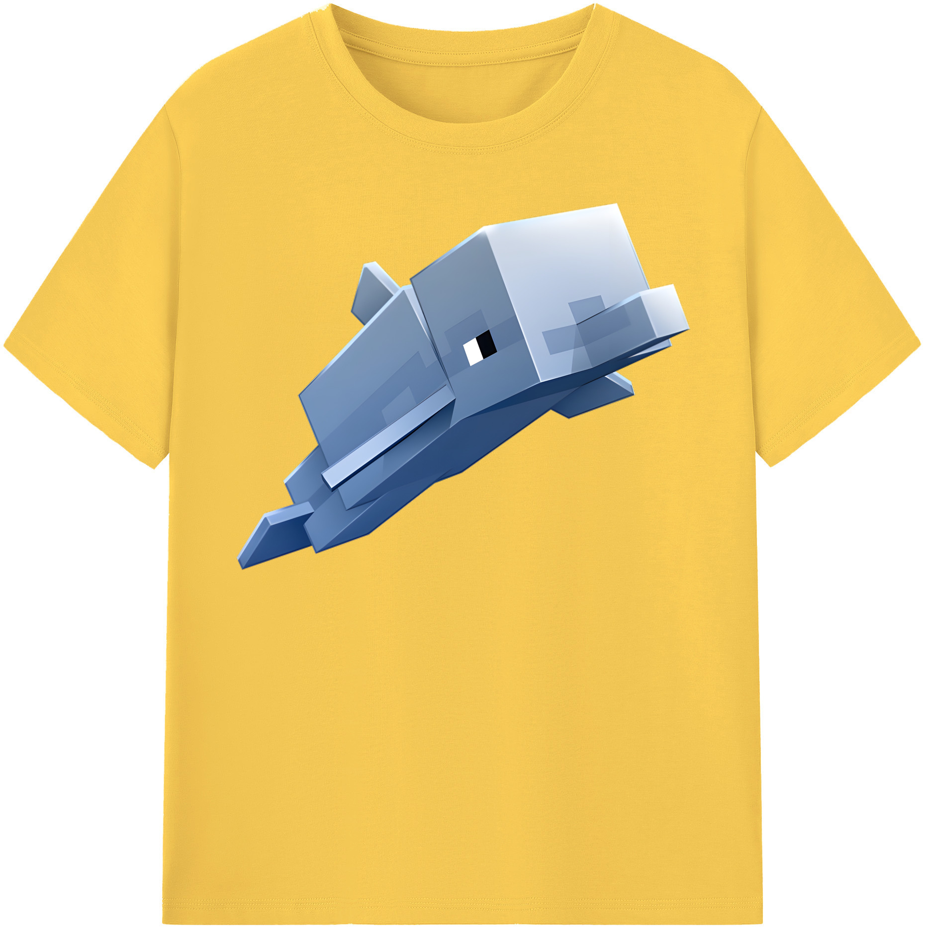 （画像用） マインクラフト ブロックの世界 Minecraft MC Block world 綿100％半袖Tシャツ（フロントプリント）