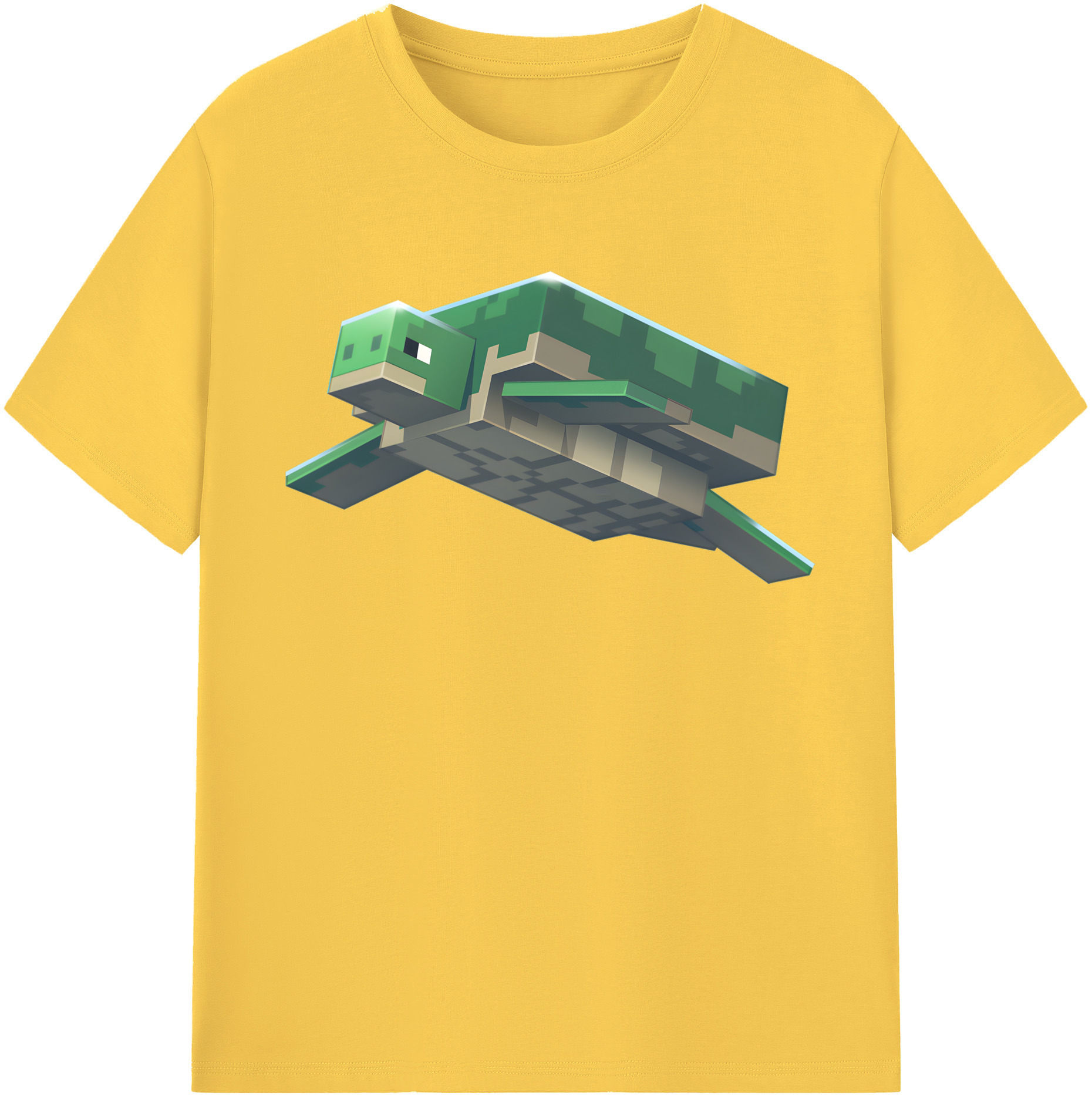 （画像用） マインクラフト ブロックの世界 Minecraft MC Block world 綿100％半袖Tシャツ（フロントプリント）