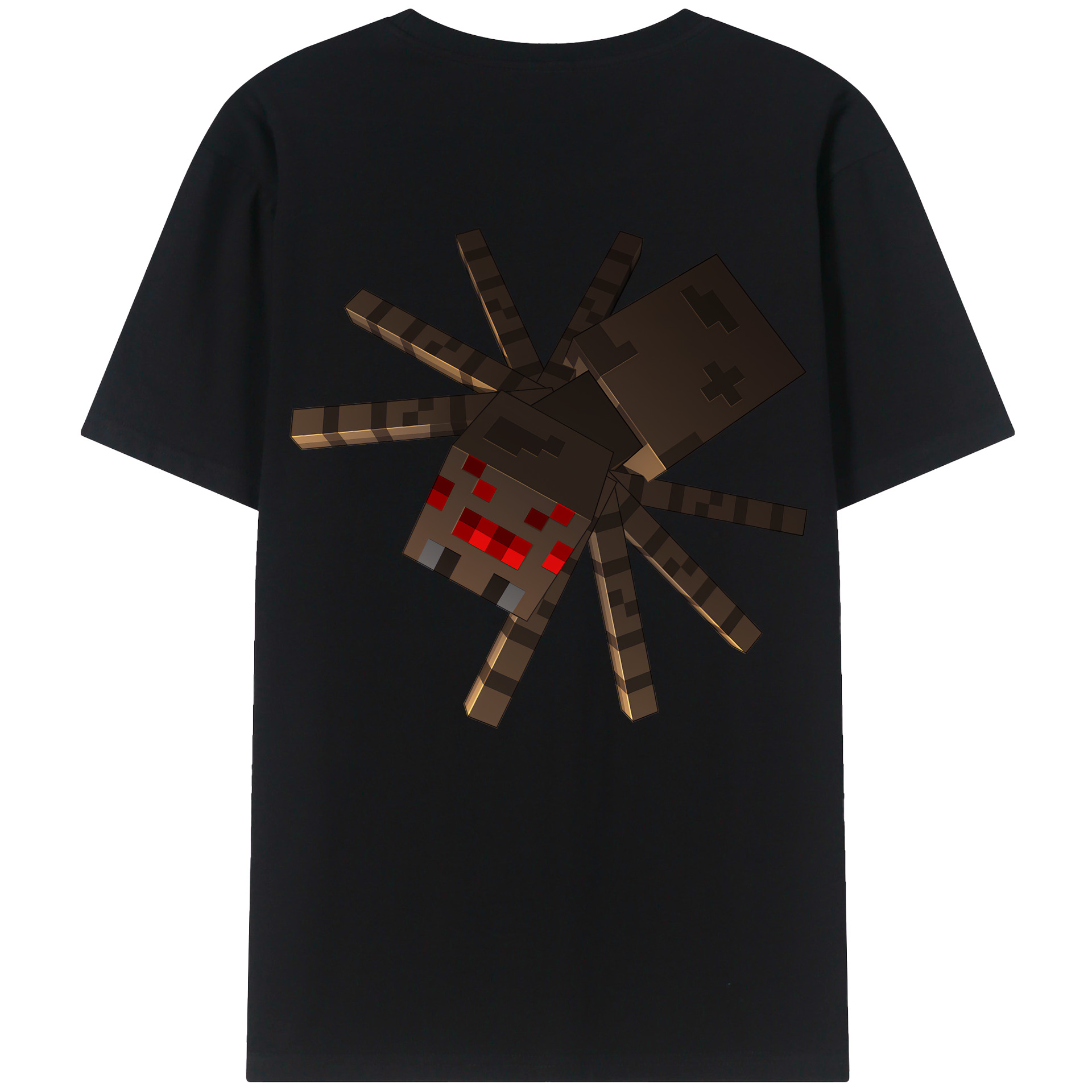 （画像用） マインクラフト ブロックの世界 Minecraft MC Block world 綿100％半袖Tシャツ（背面プリント）
